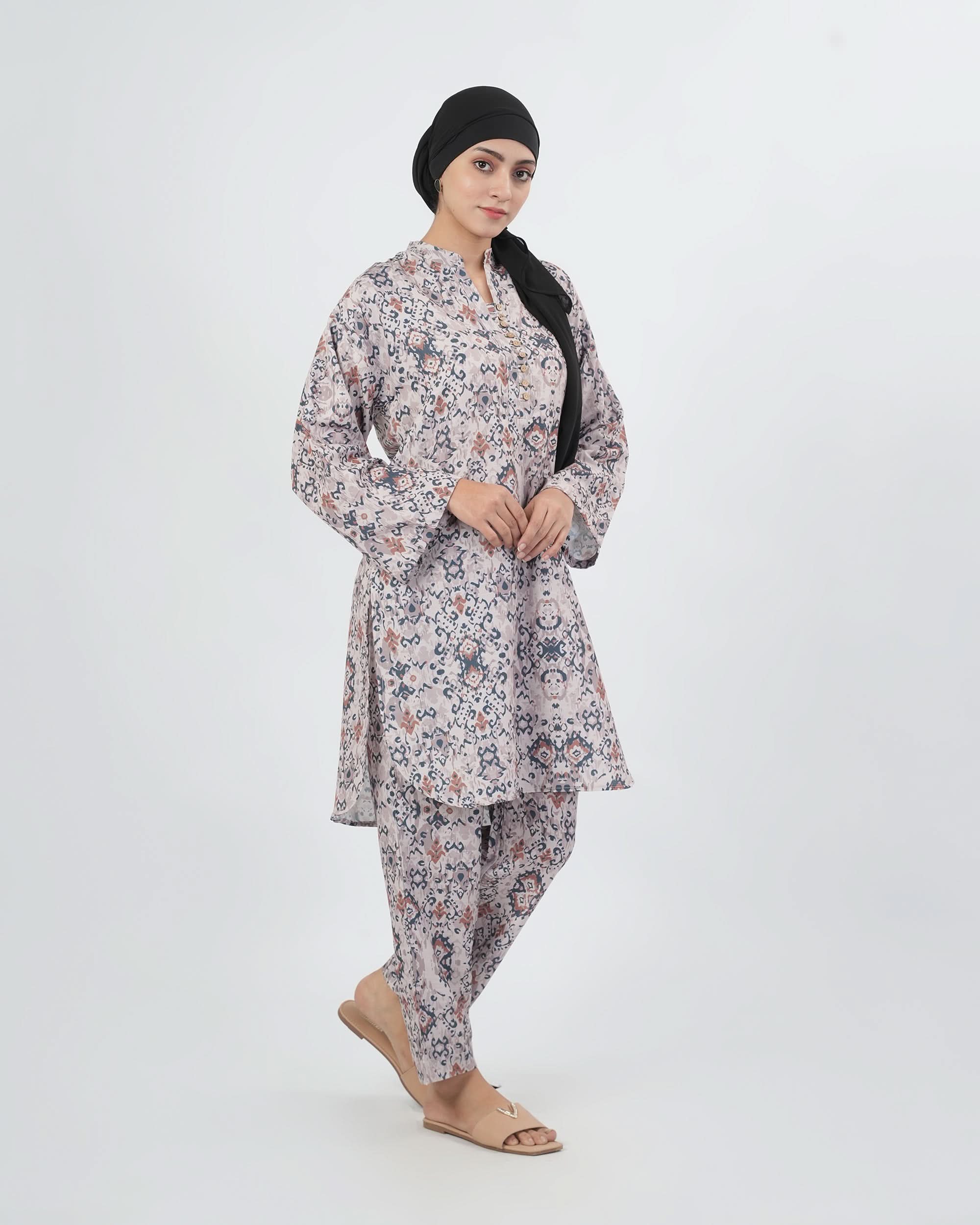 Valuables Women Slub Printed 2Pcs Suit, Women Shalwar Suits, Chase Value, Chase Value