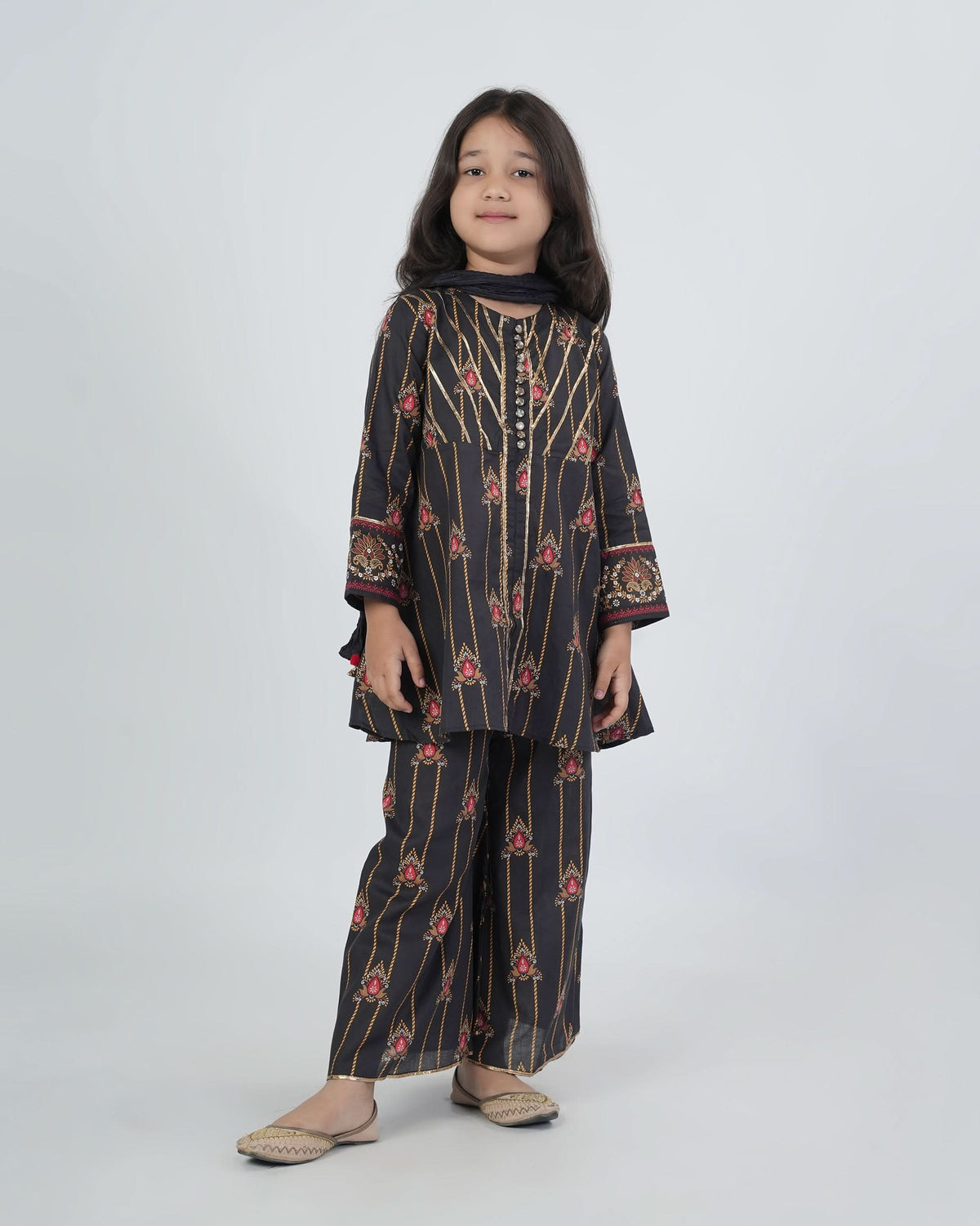 Eminent Girls Full Sleeves Suit - Black, Girls Shalwar Kameez, Eminent, Chase Value