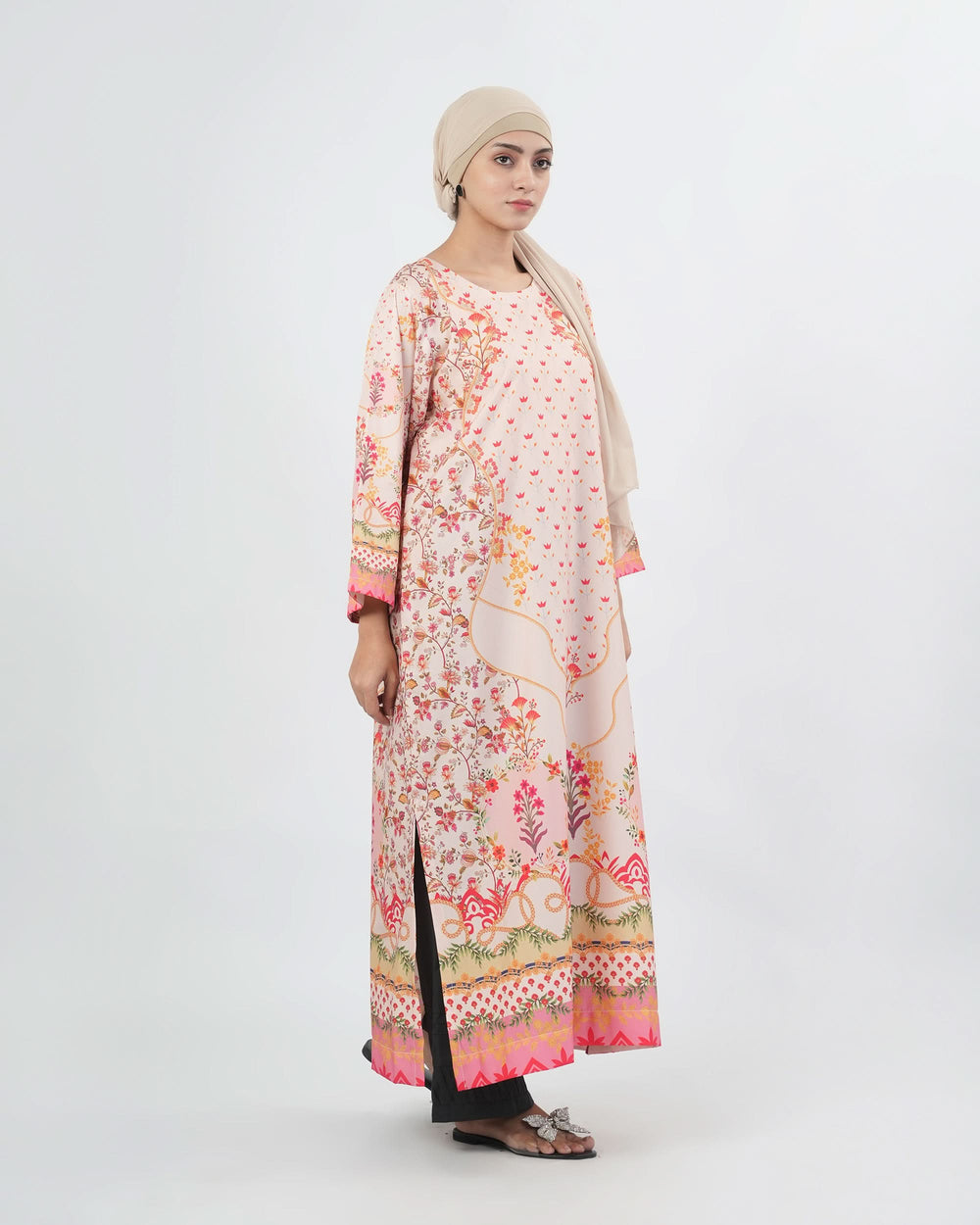 Valuables Women Silk Printed Kaftan, Women Ready Kurtis, Valuables, Chase Value
