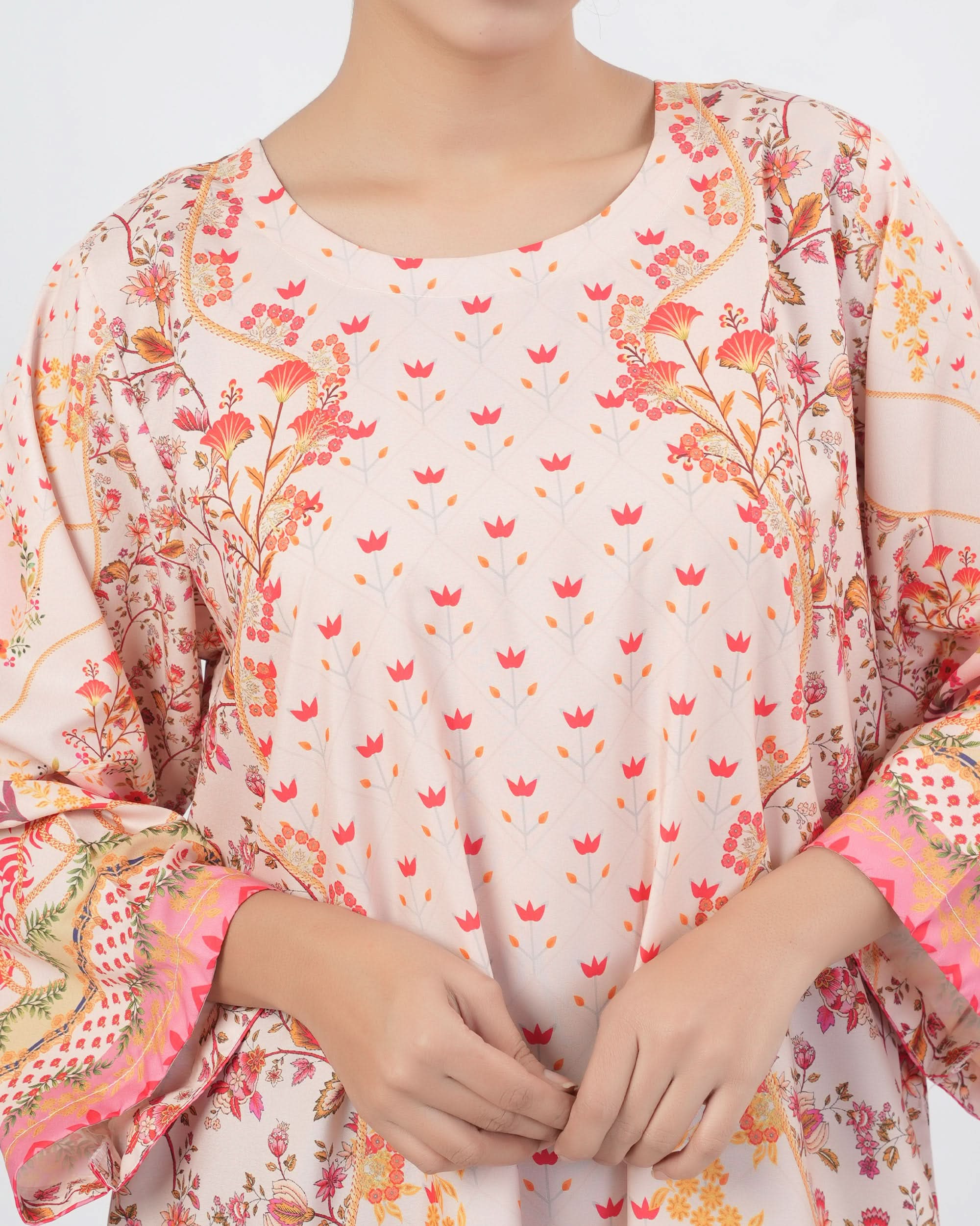 Valuables Women Silk Printed Kaftan, Women Ready Kurtis, Valuables, Chase Value