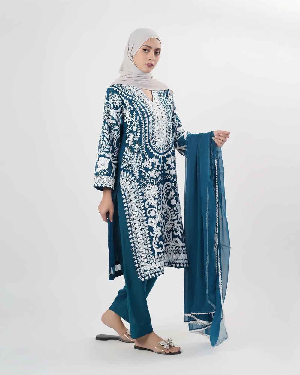 Valuables Women Chiffon Embroidered 3-Piece Suit, Women Shalwar Suits, Valuables, Chase Value