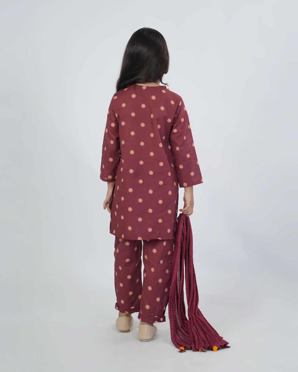 Eminent Girls Printed Suit - Maroon, Girls Shalwar Kameez, Eminent, Chase Value