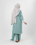 Valuables Women’s Embroidered Raw Silk 3Pcs Suit
