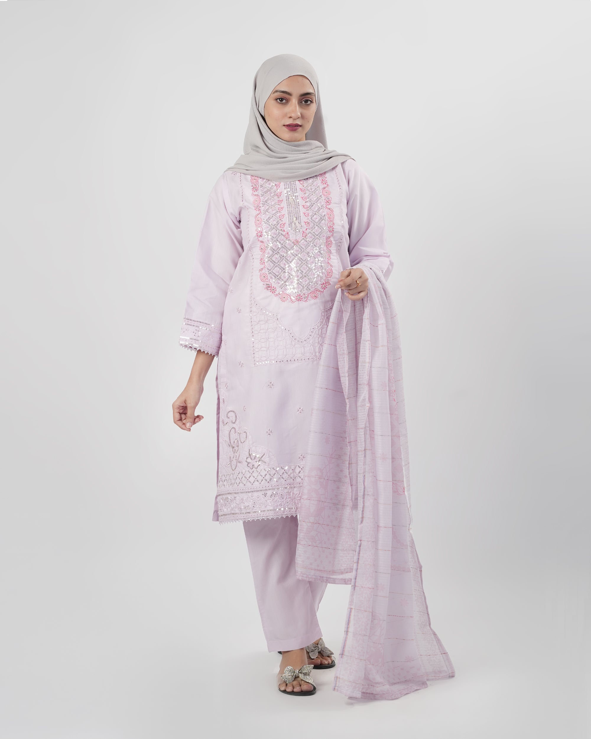 Valuables Women Embroidered 3Pcs Suit