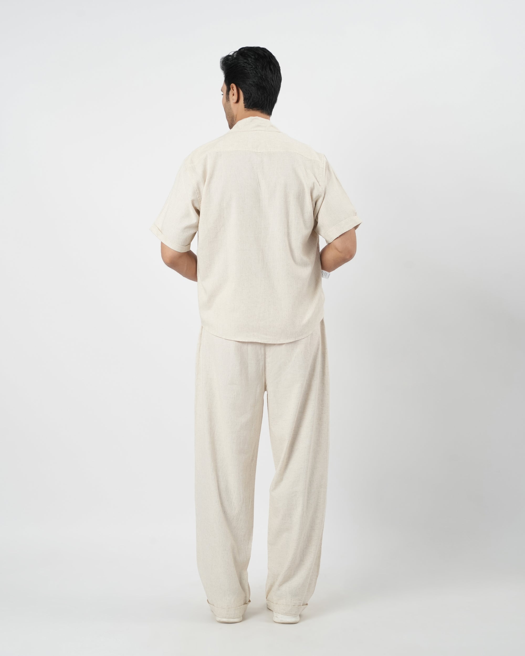 Eminent Men’s Solid Polyester Co-ord Set