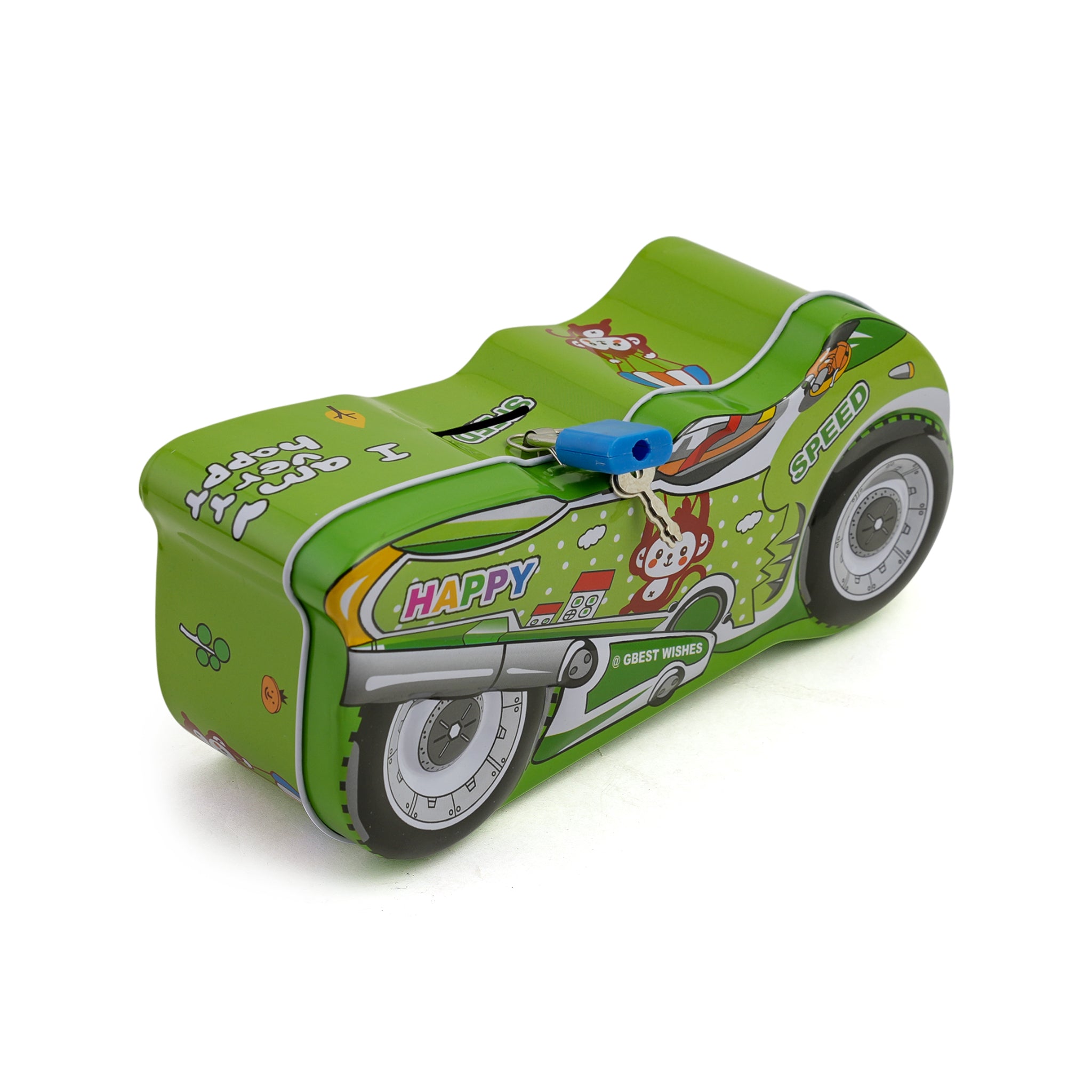 Metal Coin - Money Box For Kids - Green, Educational Toys, Chase Value, Chase Value