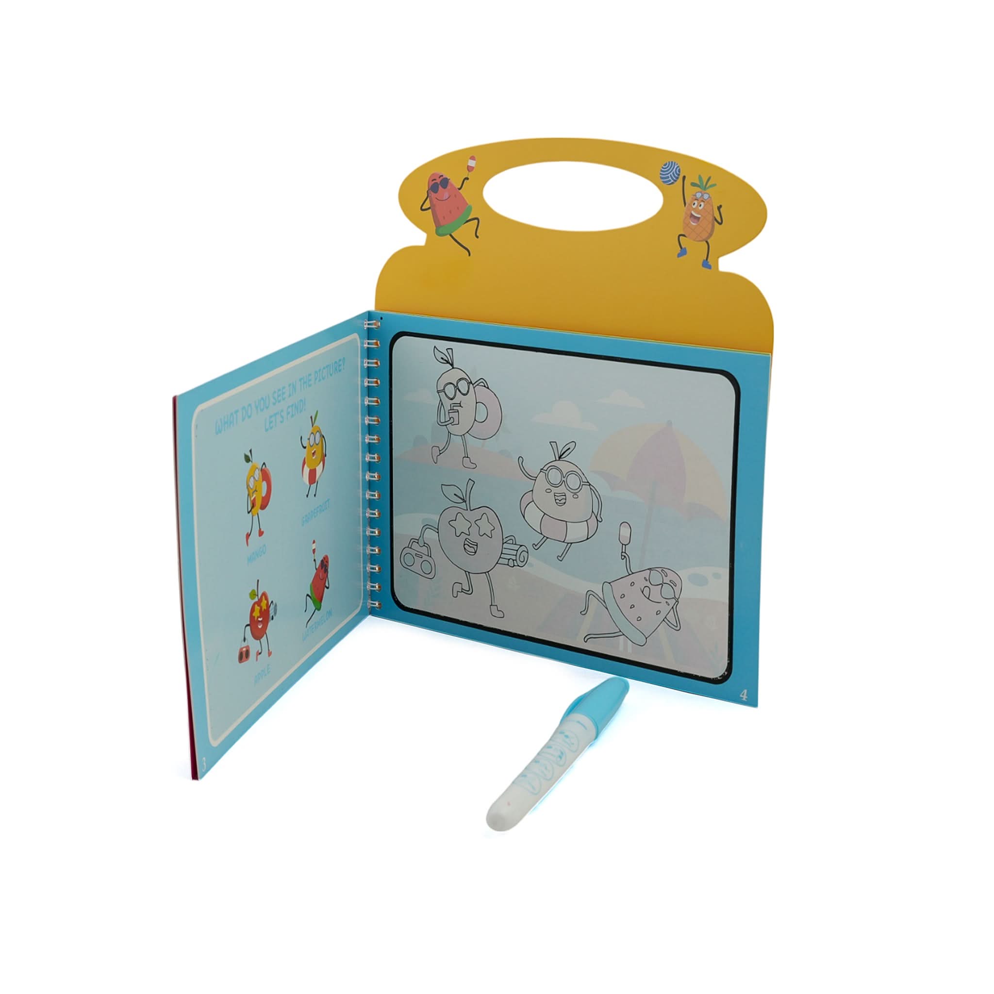 Magic Water Painting Book - Yellow, Coloring Books, Chase Value, Chase Value