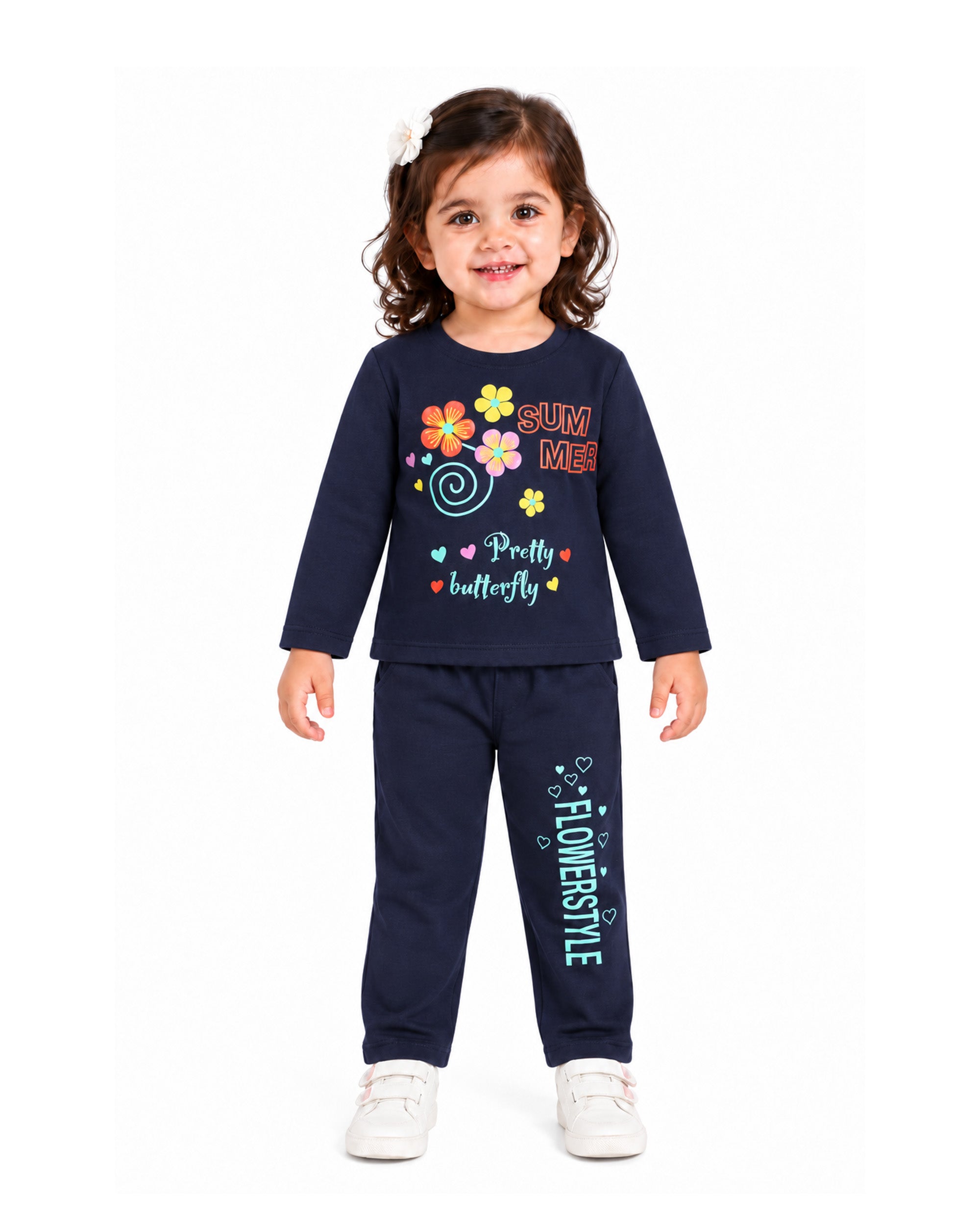 Valuables Girls Full Sleeves Pajama Suit
