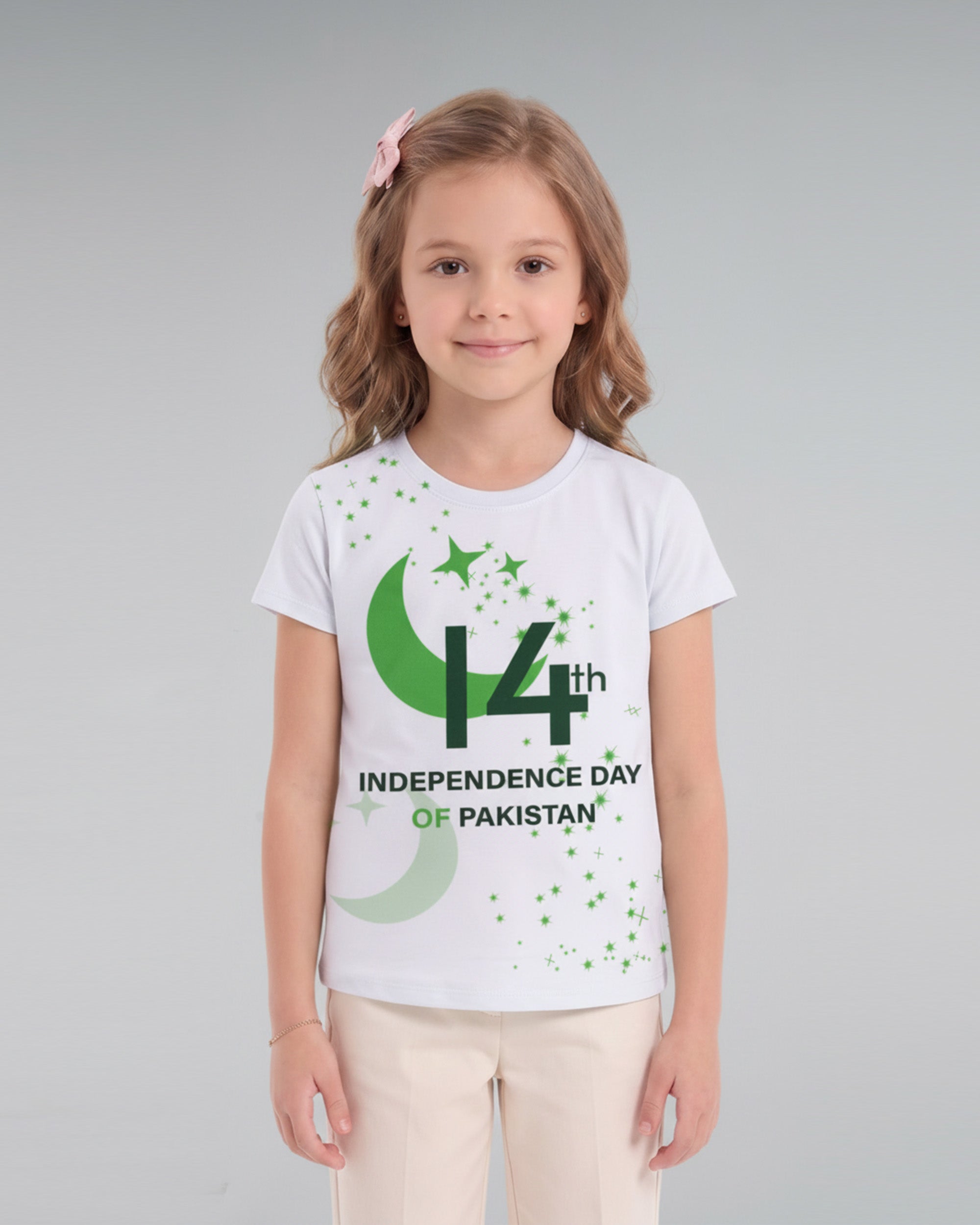Valuables Girls' Independence Day Half Sleeve T-Shirt