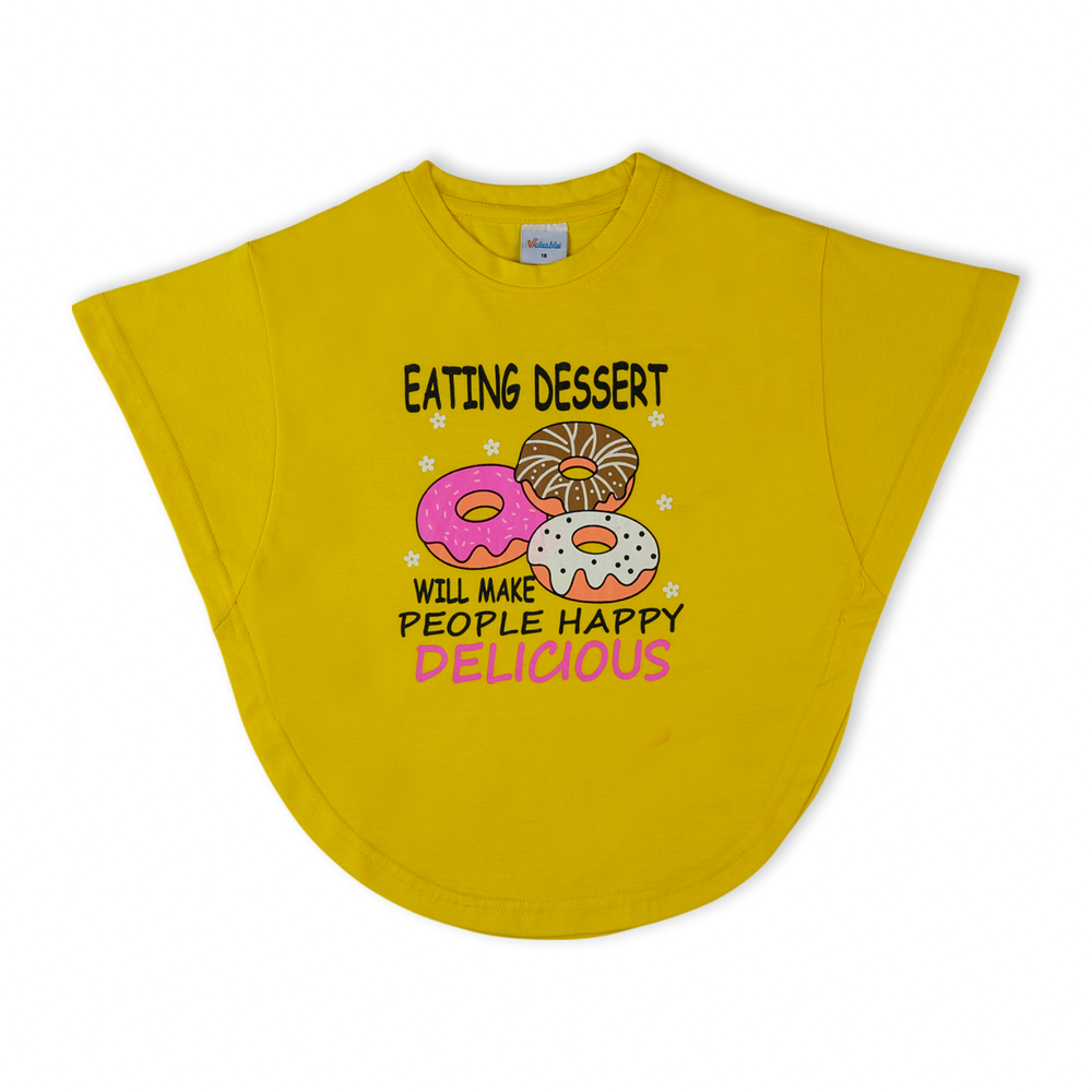 Girl's Half Sleeves T-Shirt - Yellow, Girls T-Shirts, Chase Value, Chase Value