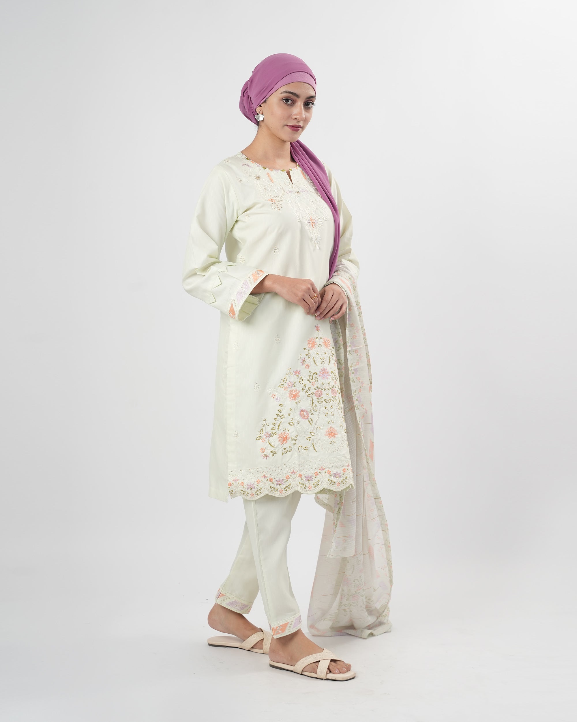 Valuables Women Embroidered 3Pcs Suit