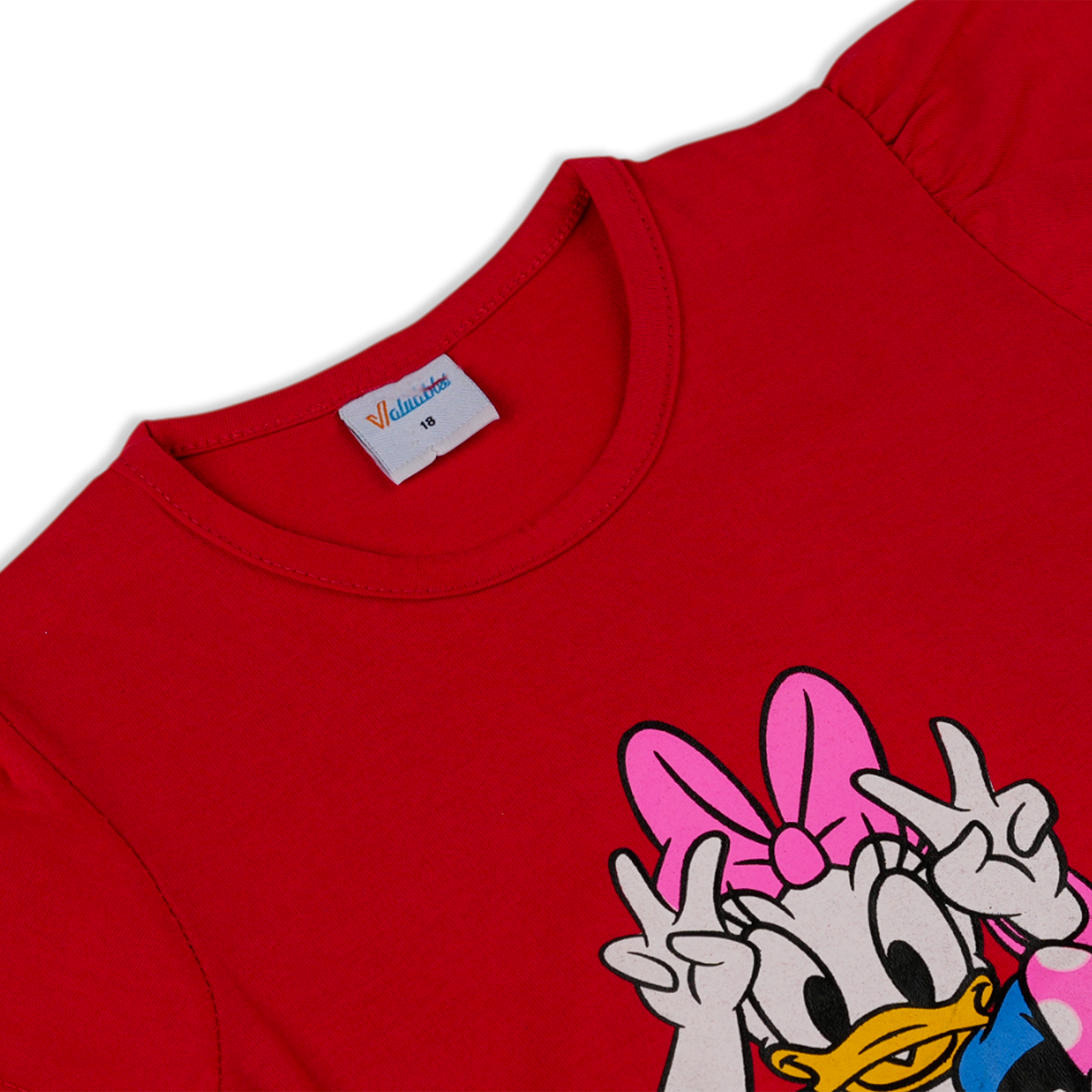 Girl's Half Sleeves T-Shirt - Red, Girls T-Shirts, Chase Value, Chase Value