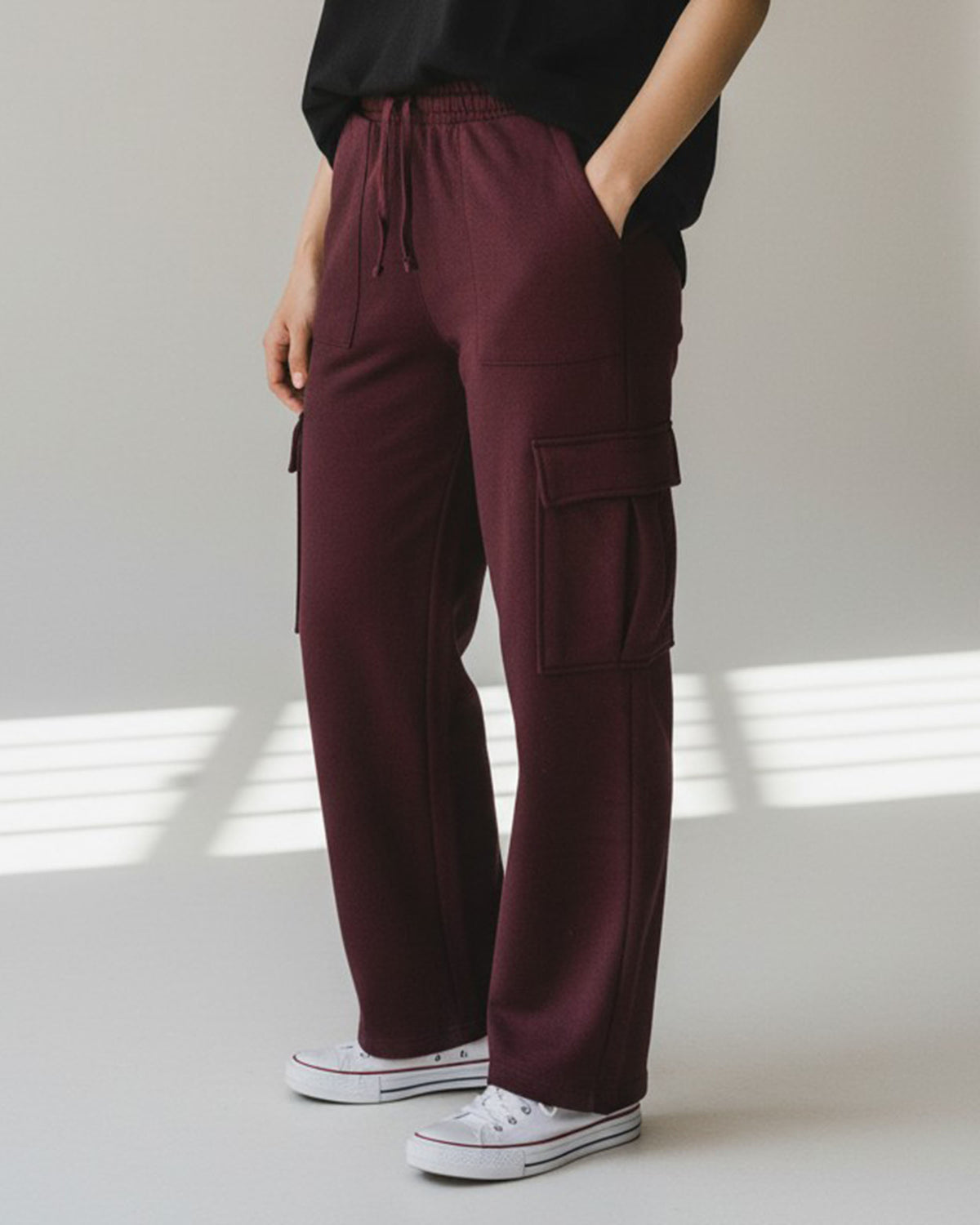 Valuable Women's Cargo Trouser - Maroon