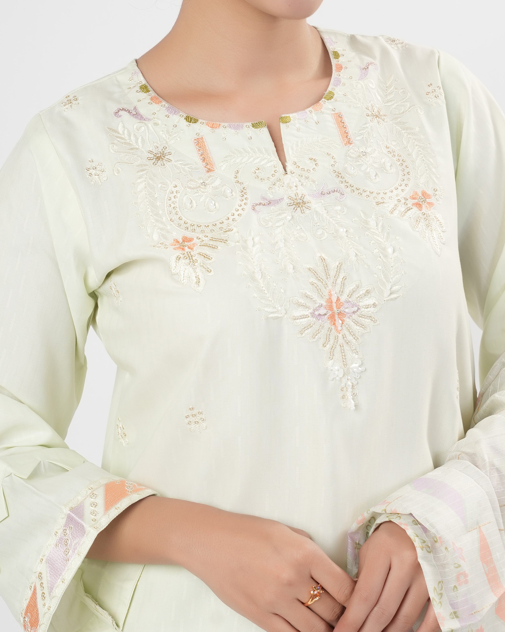 Valuables Women Embroidered 3Pcs Suit