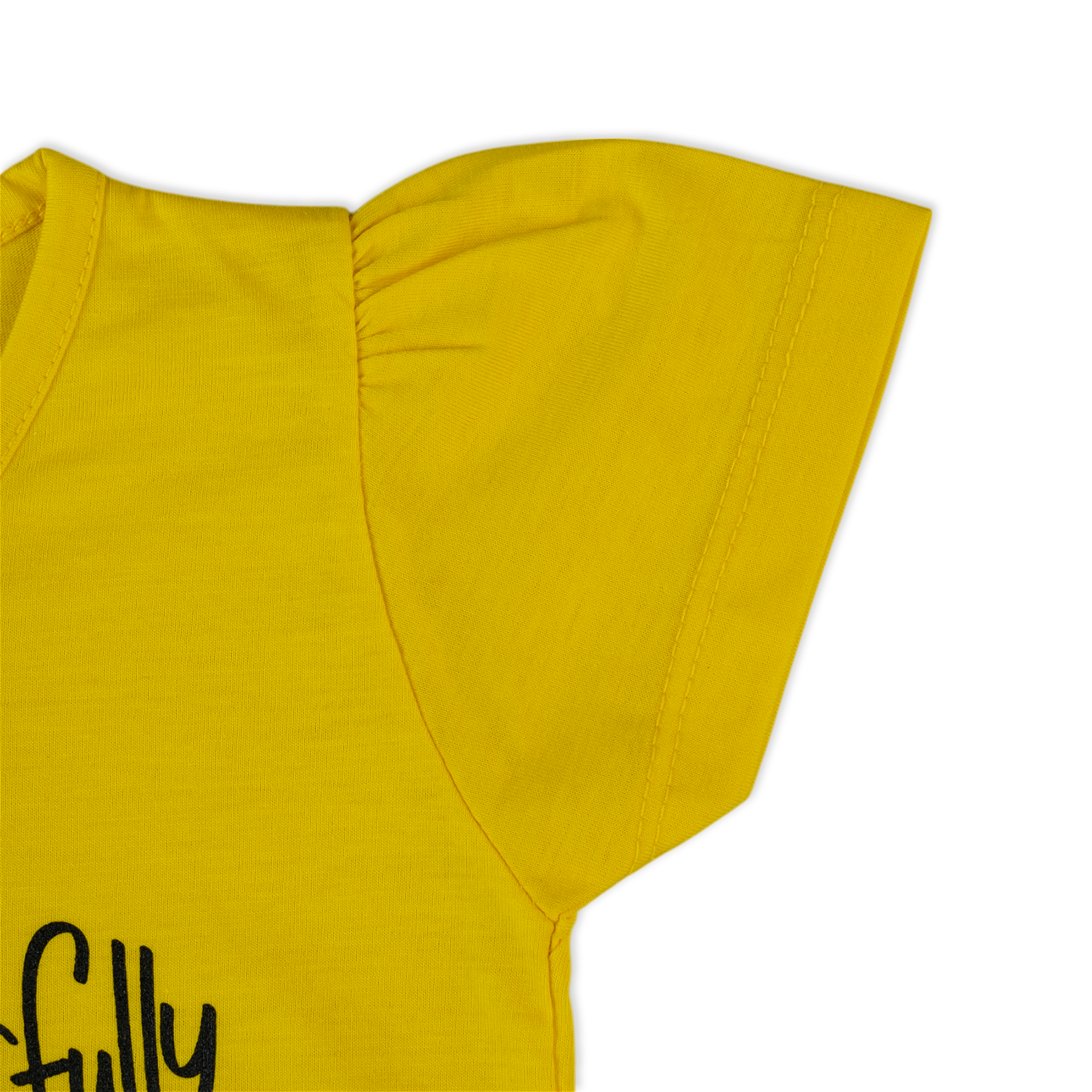 Girl's Half Sleeves T-Shirt - Yellow, Girls T-Shirts, Chase Value, Chase Value