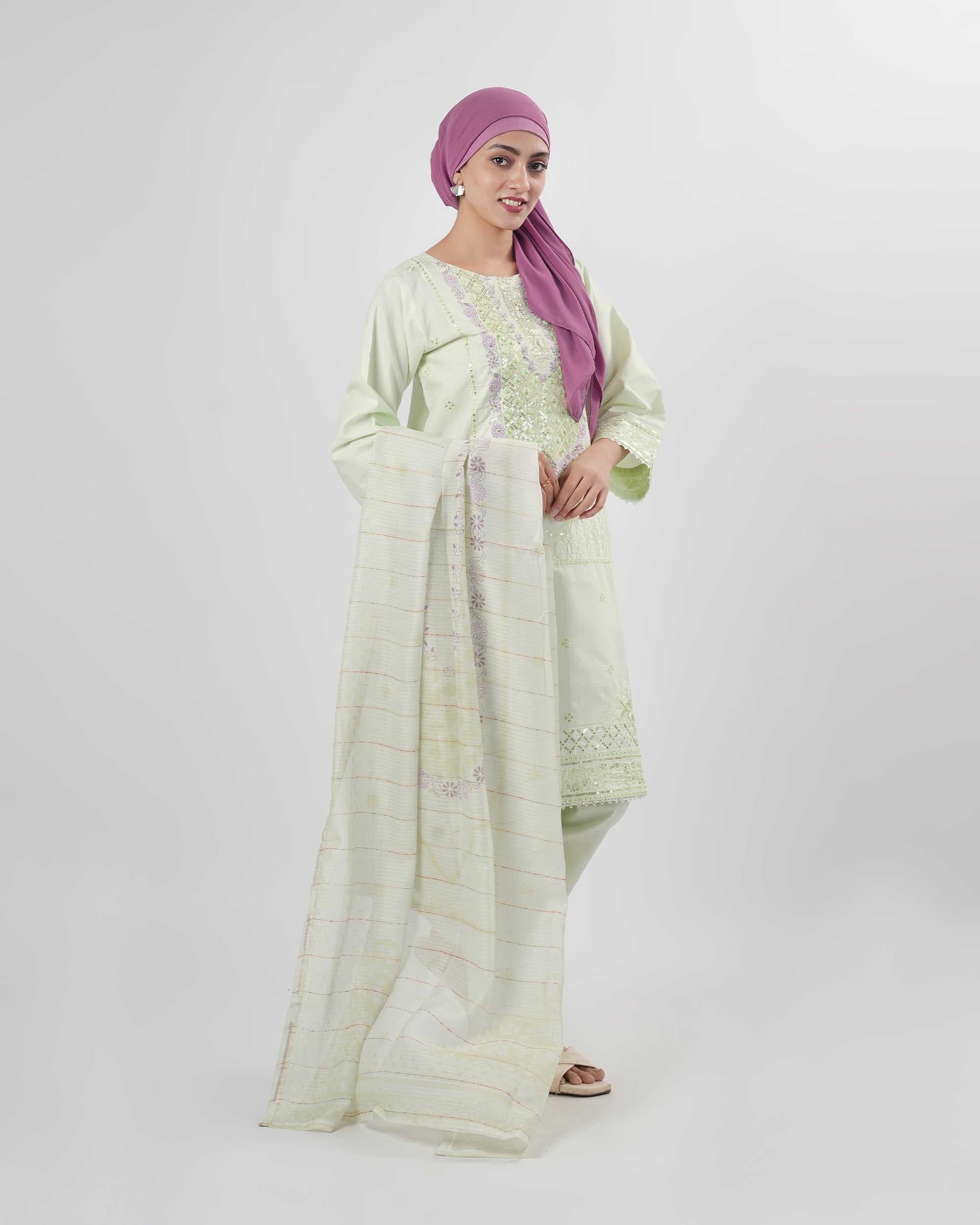 Valuables Women Embroidered 3Pcs Suit