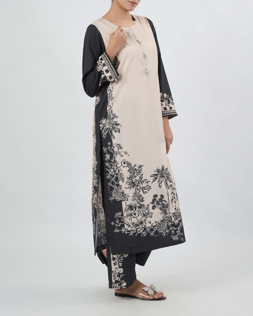 Women Silk Printed Fusion Co-Ord Set, Women Co-Ord Set, Eminent, Chase Value