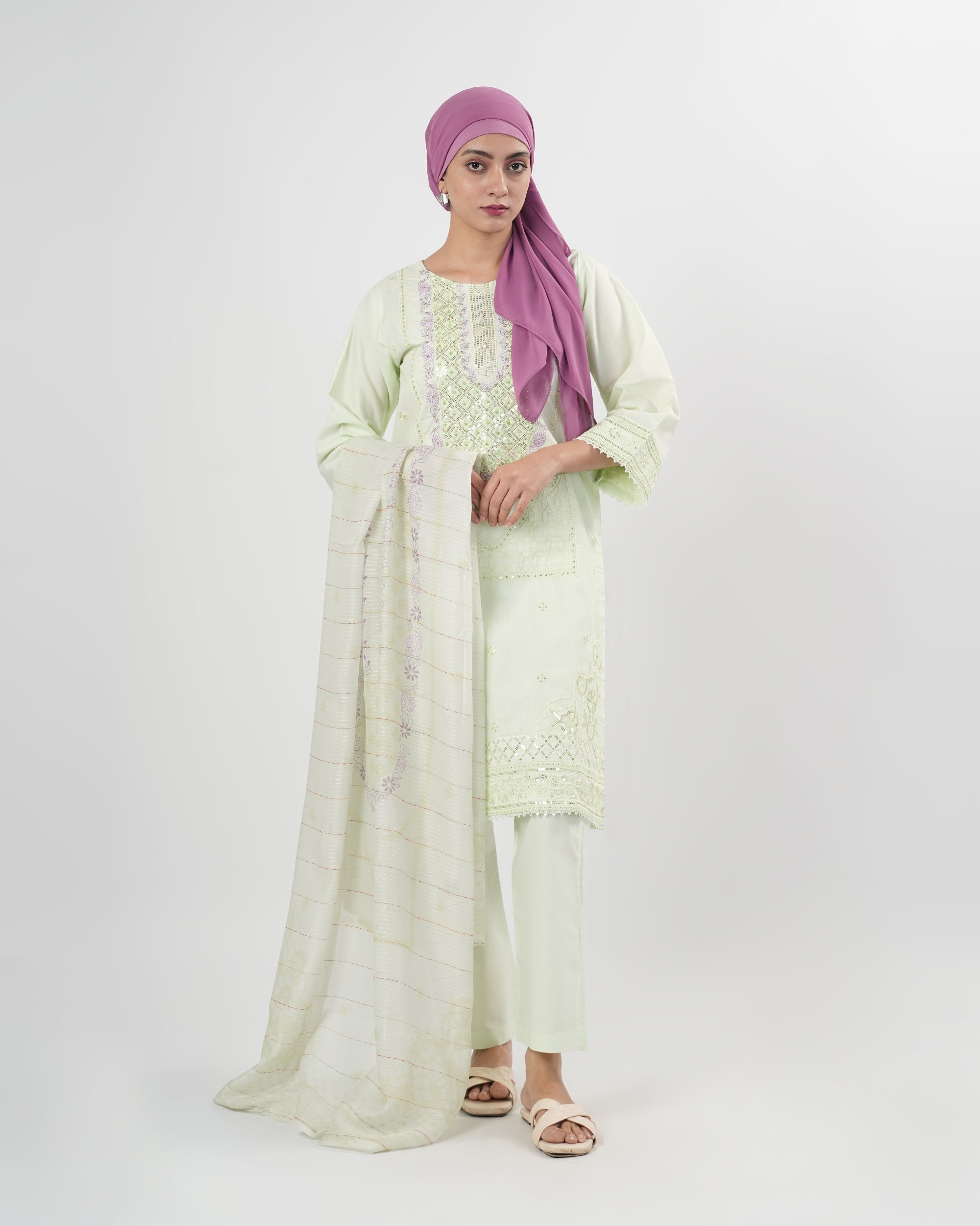 Valuables Women Embroidered 3Pcs Suit