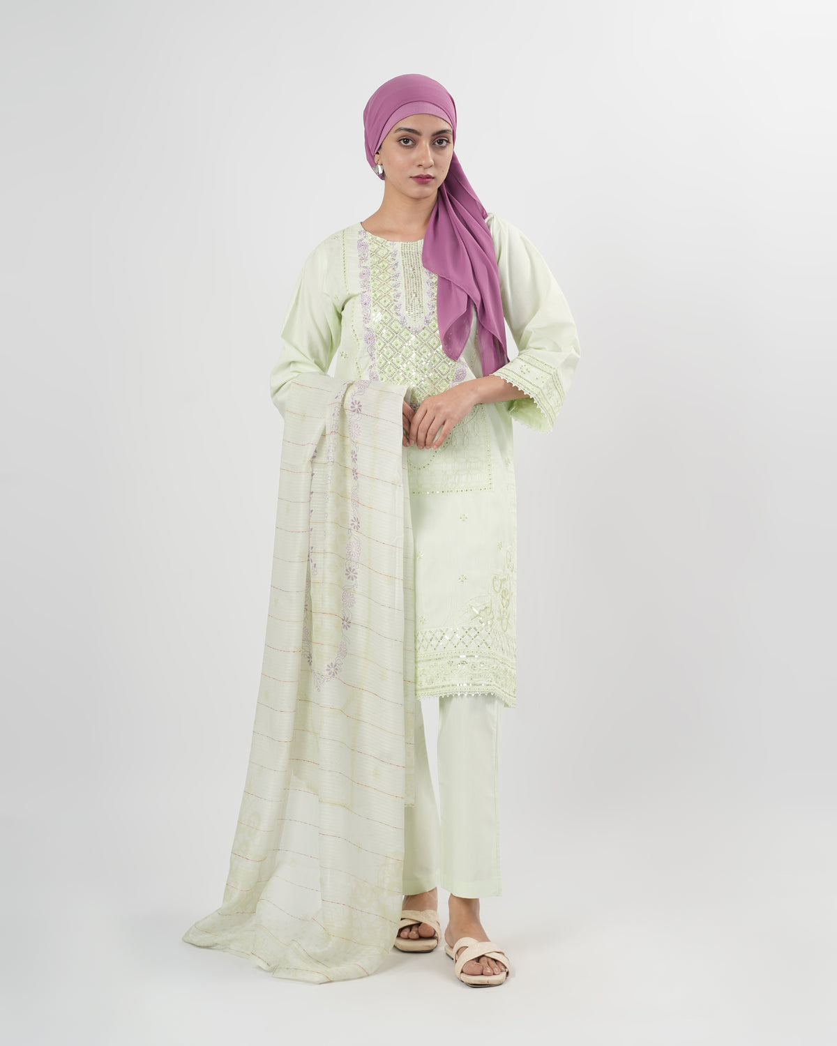 Valuables Women Embroidered 3Pcs Suit