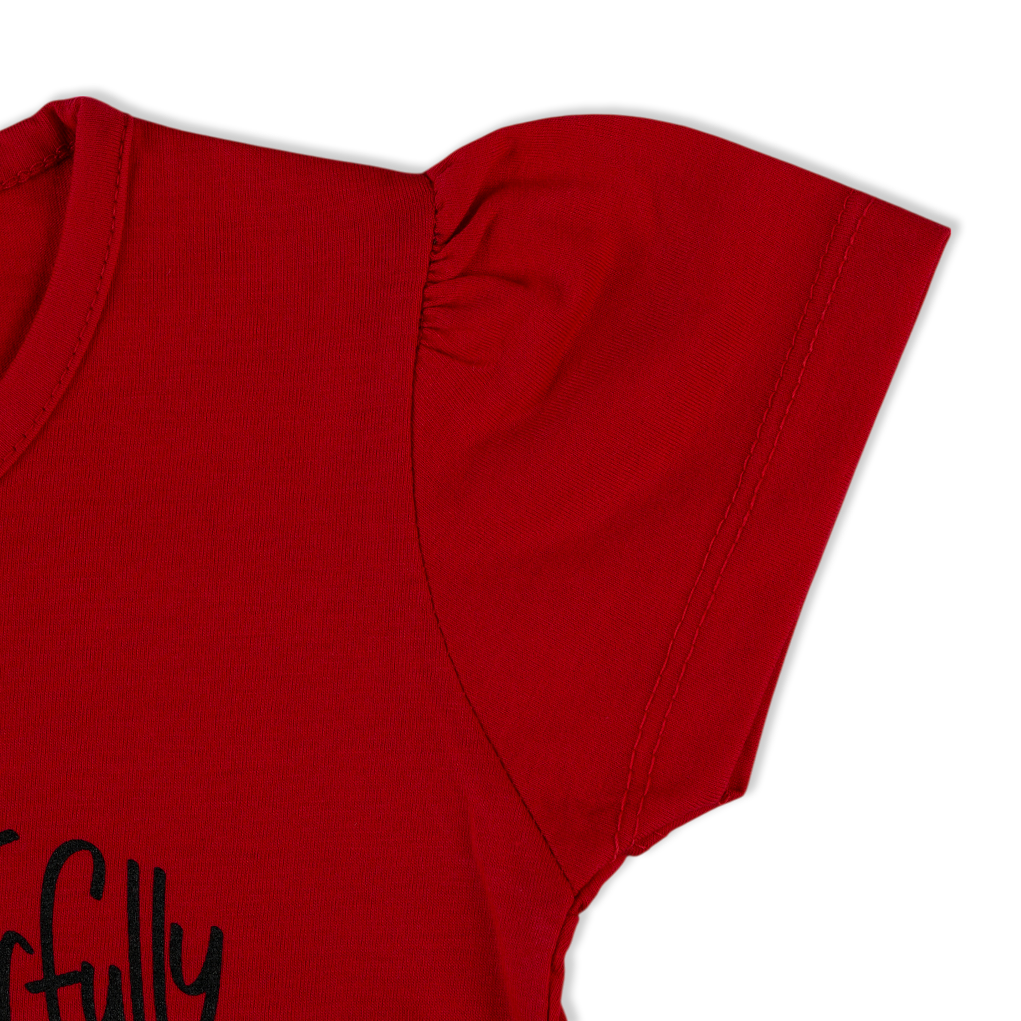 Girl's Half Sleeves T-Shirt - Red, Girls T-Shirts, Chase Value, Chase Value