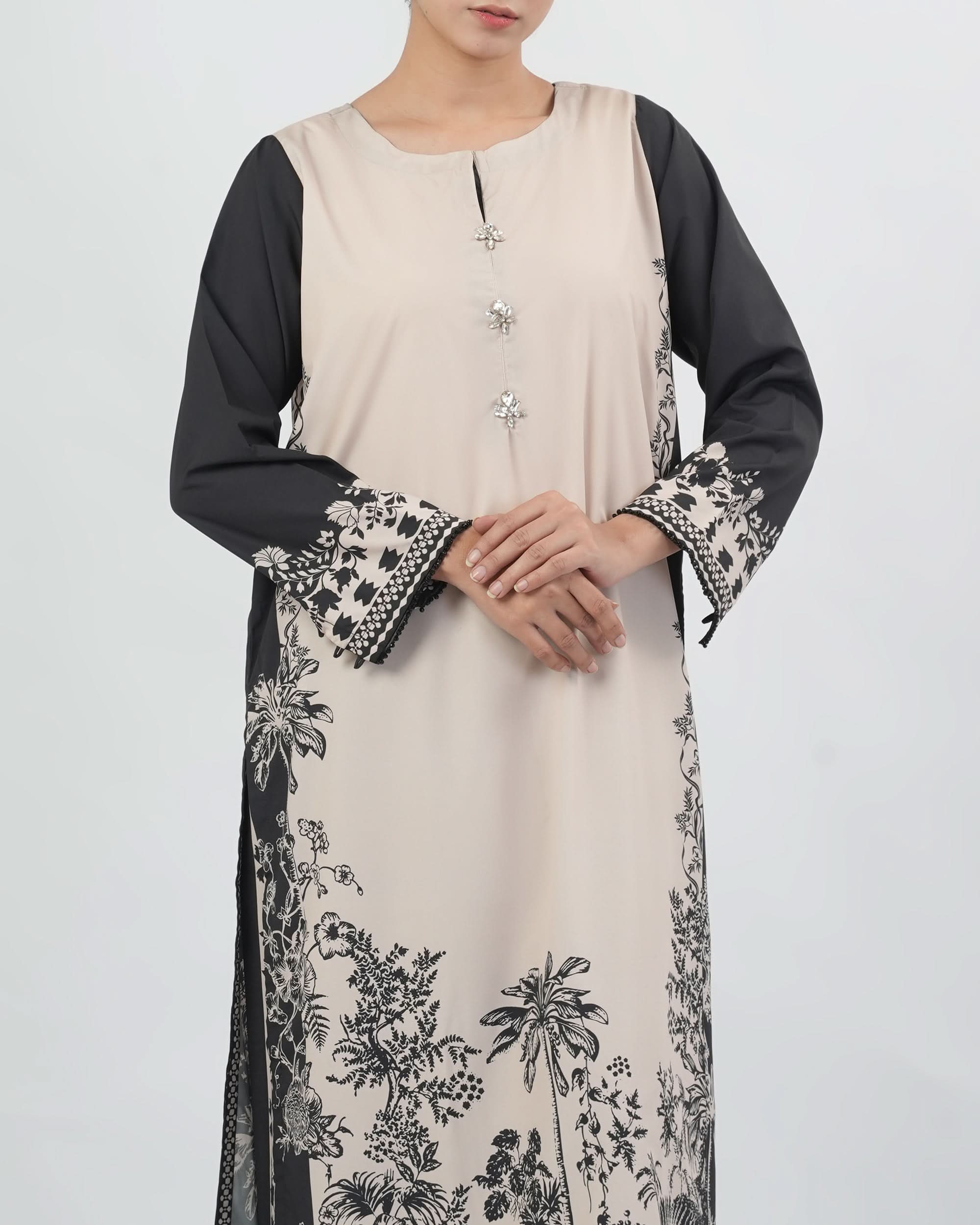 Women Silk Printed Fusion Co-Ord Set, Women Co-Ord Set, Eminent, Chase Value