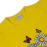 Girl's Half Sleeves T-Shirt - Yellow, Girls T-Shirts, Chase Value, Chase Value