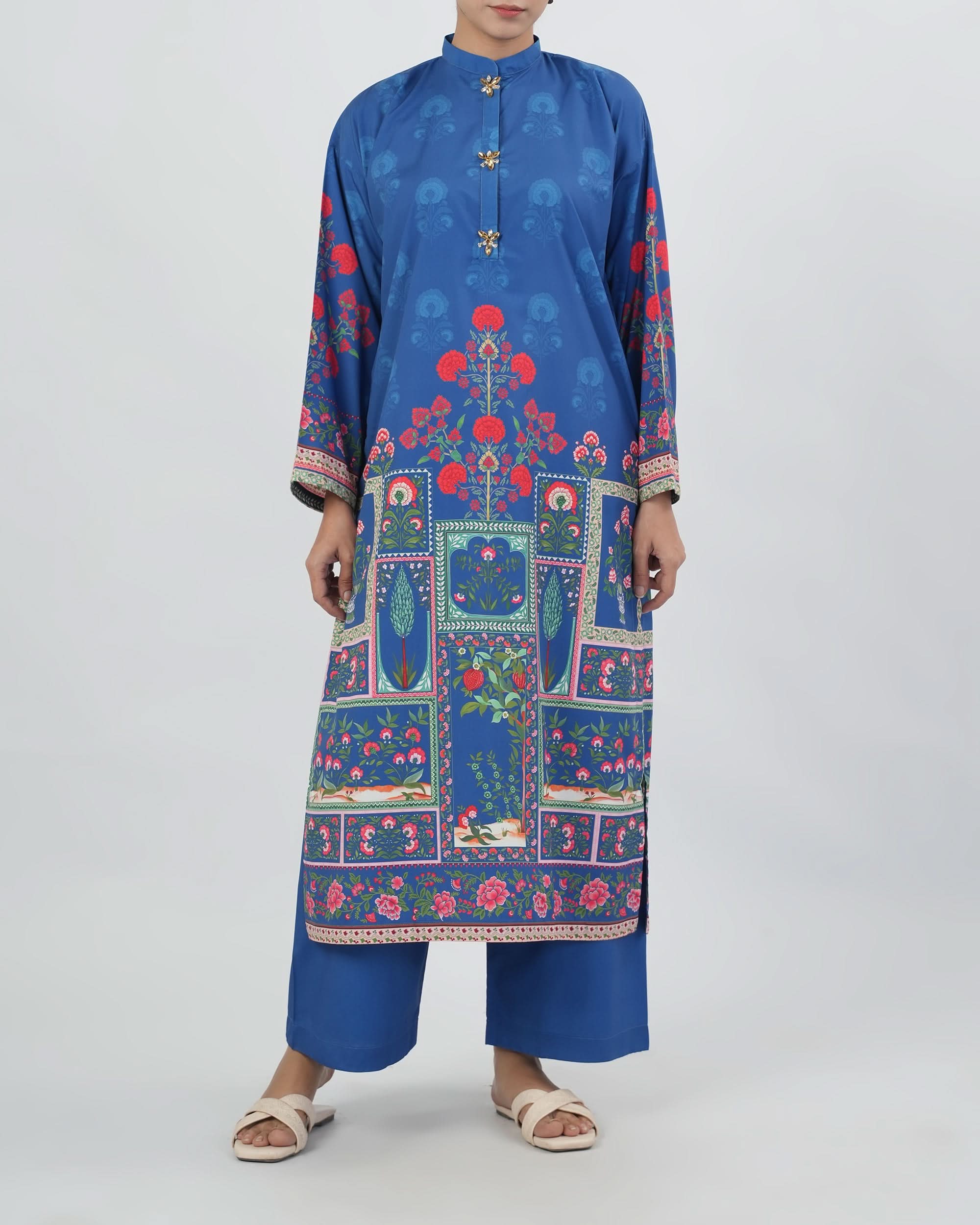 Women Silk Printed Fusion Co-Ord Set, Women Co-Ord Set, Eminent, Chase Value