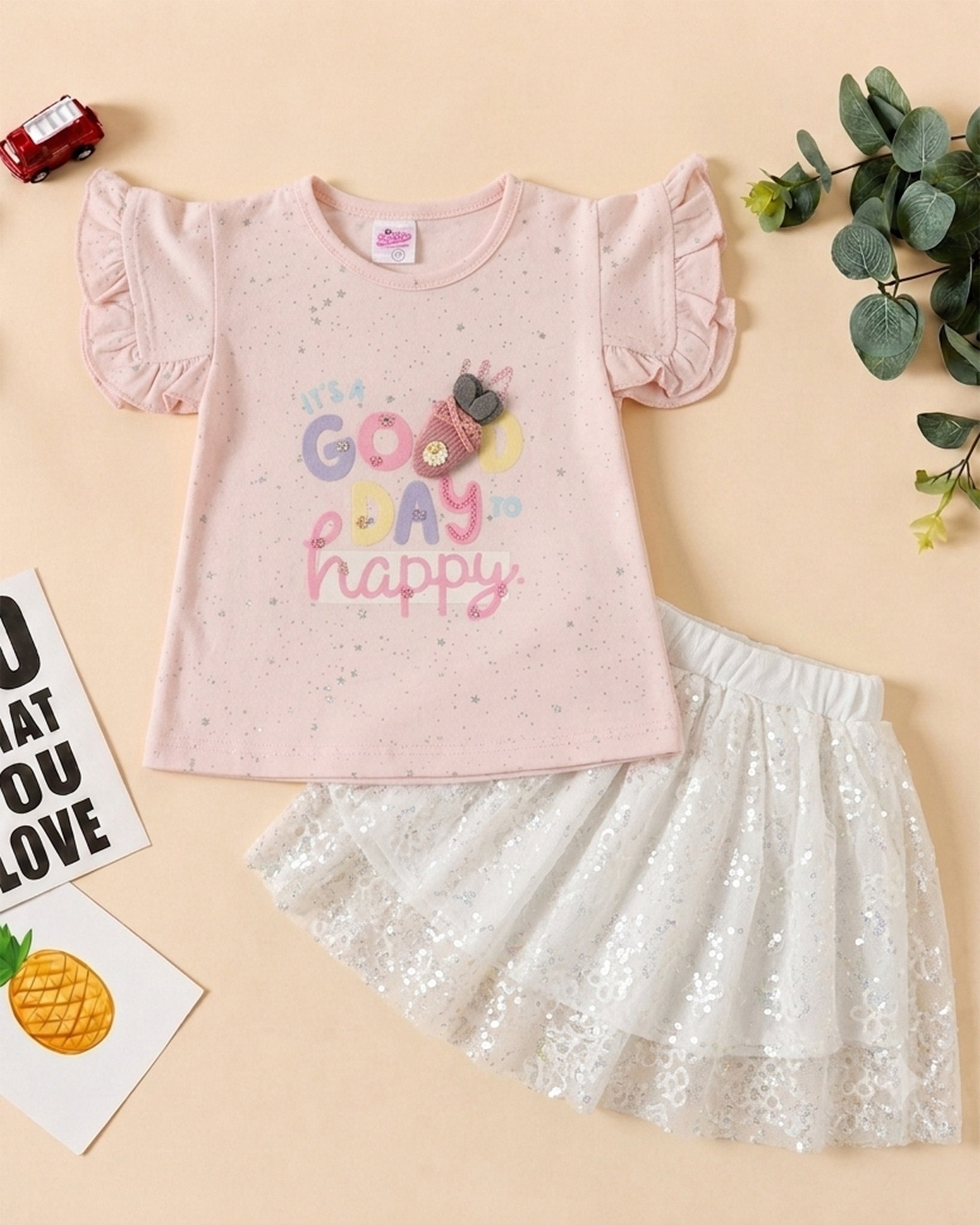Newborn Girls Half Sleeves Suit