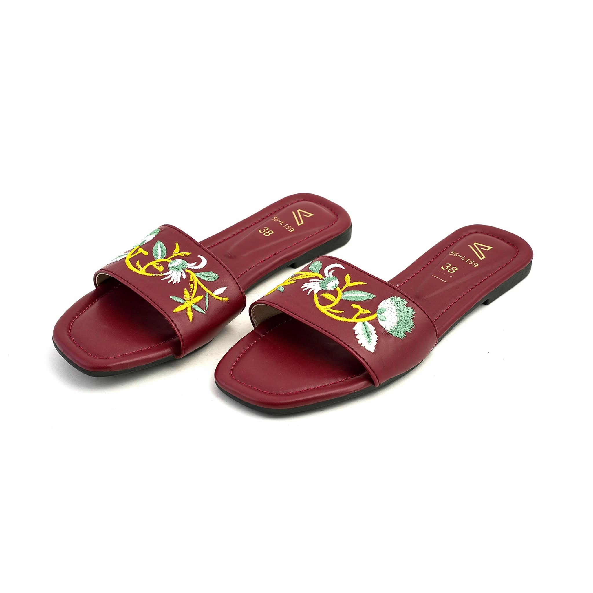 Women's Casual Slipper - Maroon, Women Slippers, Chase Value, Chase Value