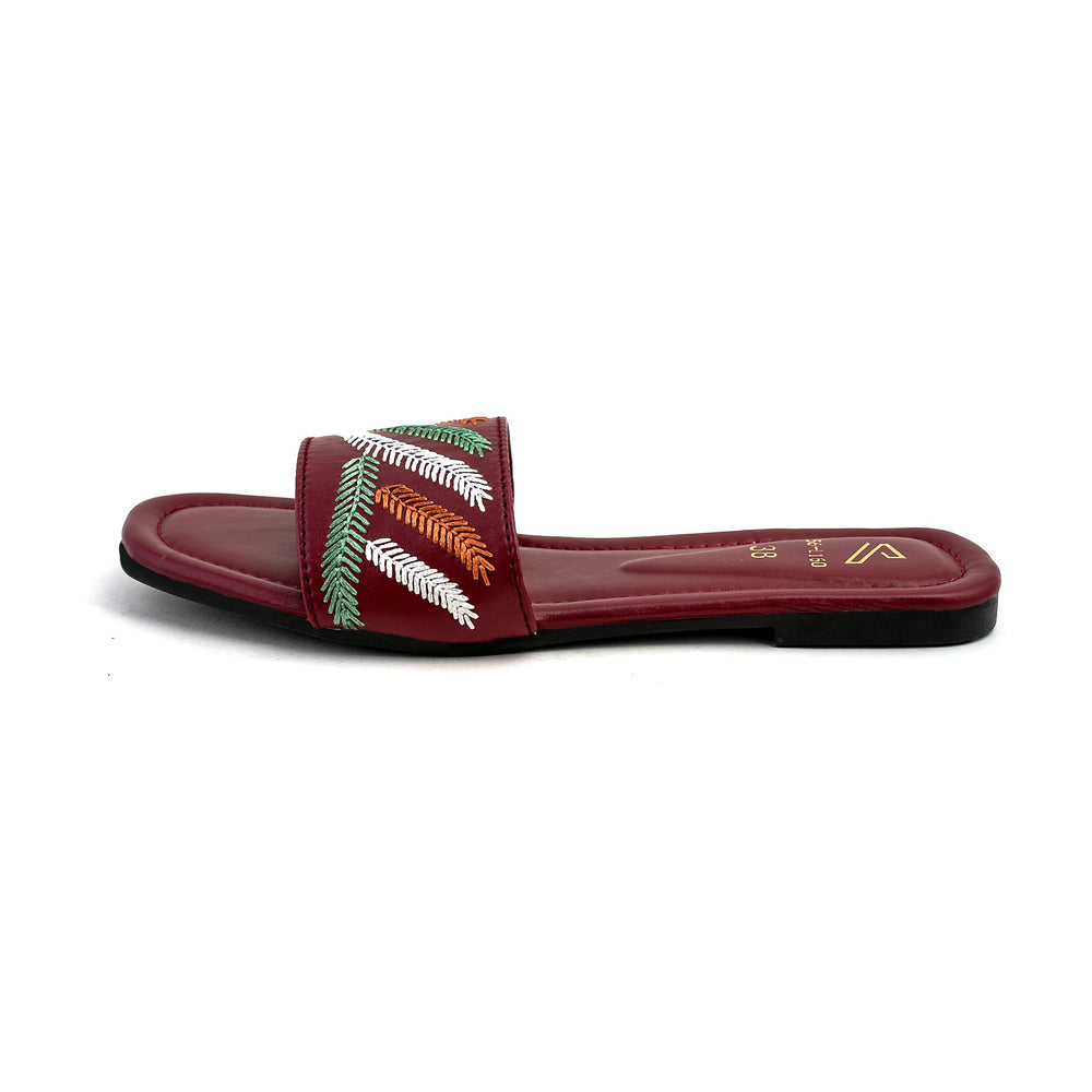 Women's Casual Slipper - Maroon, Women Slippers, Chase Value, Chase Value