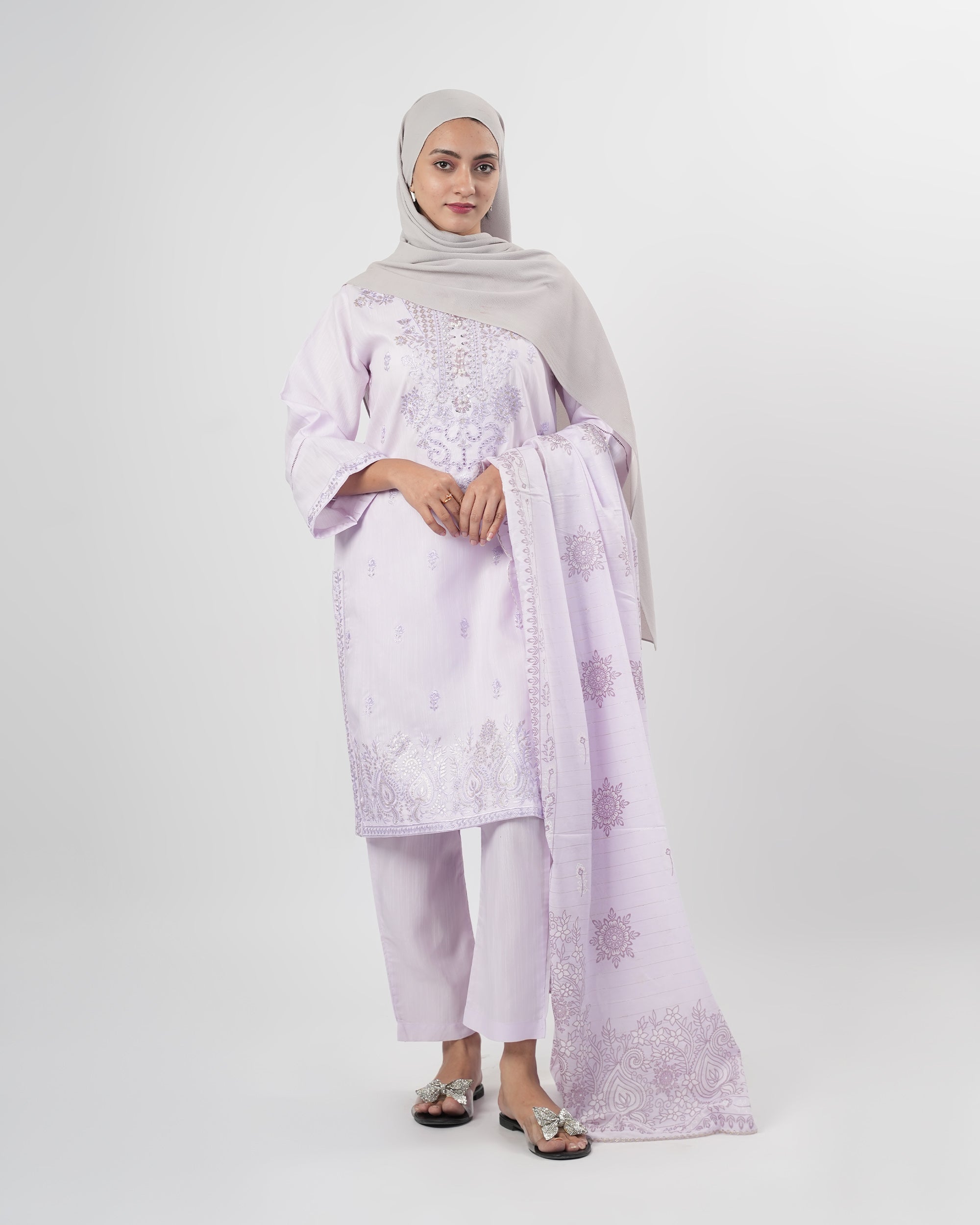 Valuables Women Embroidered 3Pcs Suit