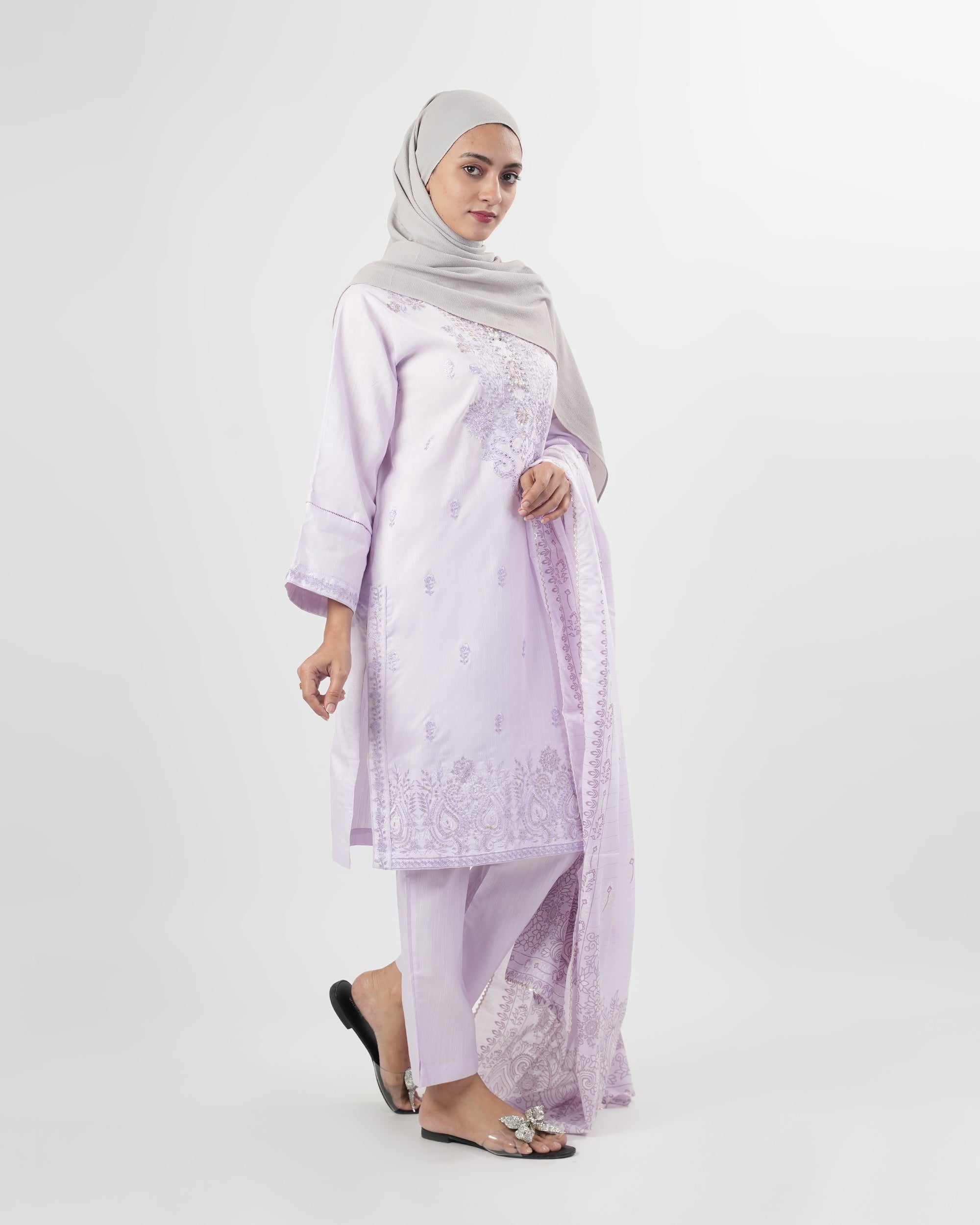 Valuables Women Embroidered 3Pcs Suit