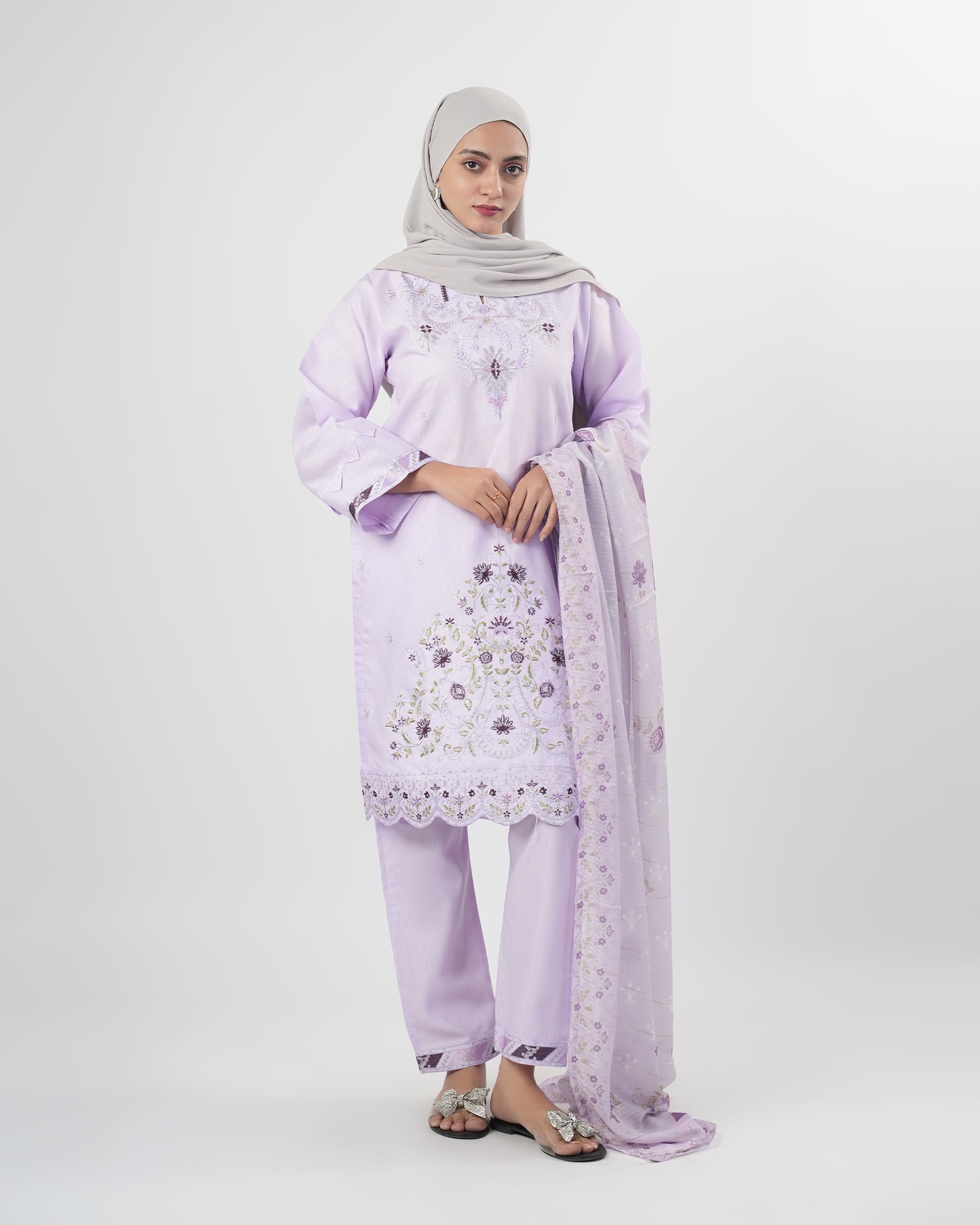 Valuables Women Embroidered 3Pcs Suit