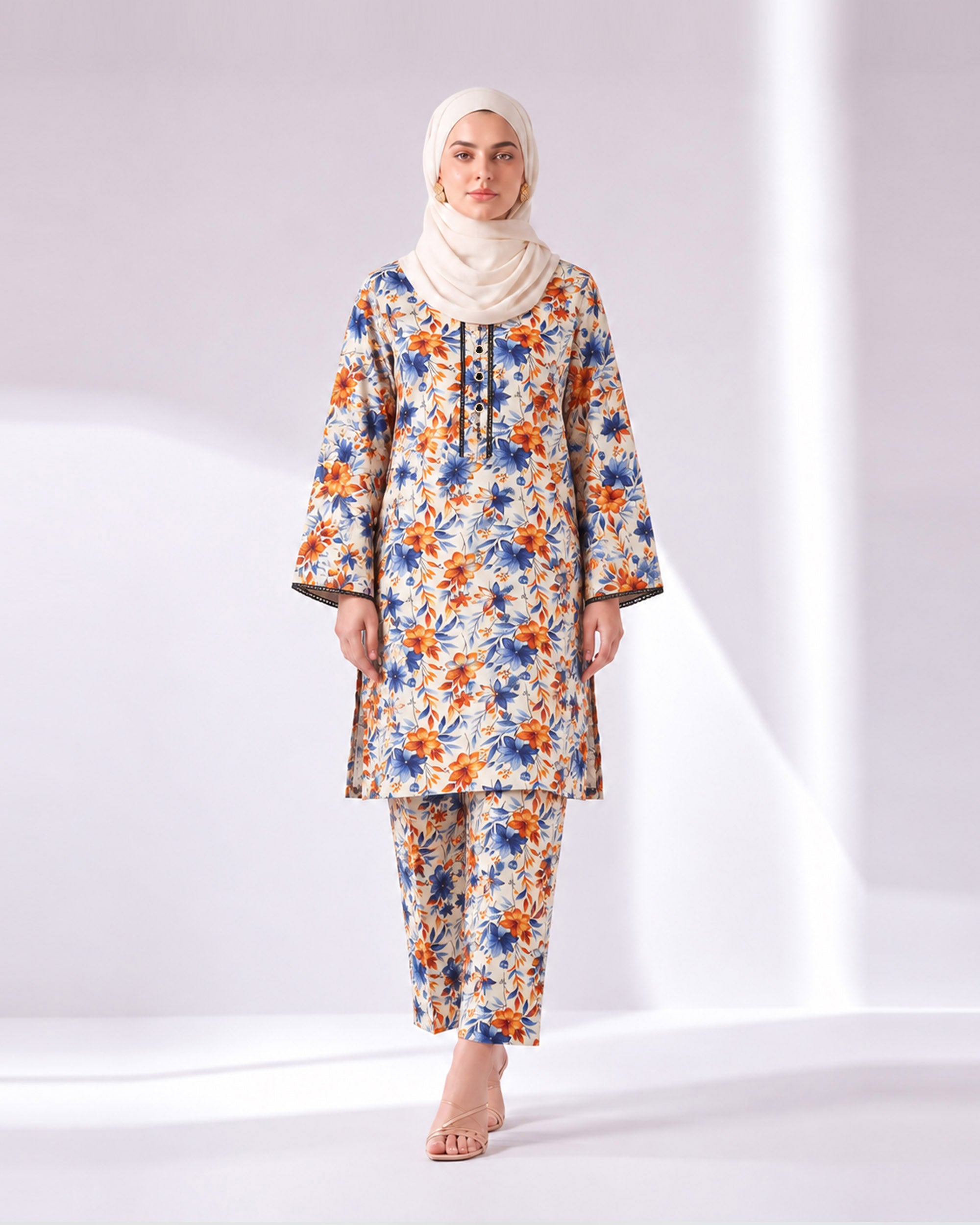 Women's Printed 2 Pc Suit, Women Shalwar Suits, Chase Value, Chase Value