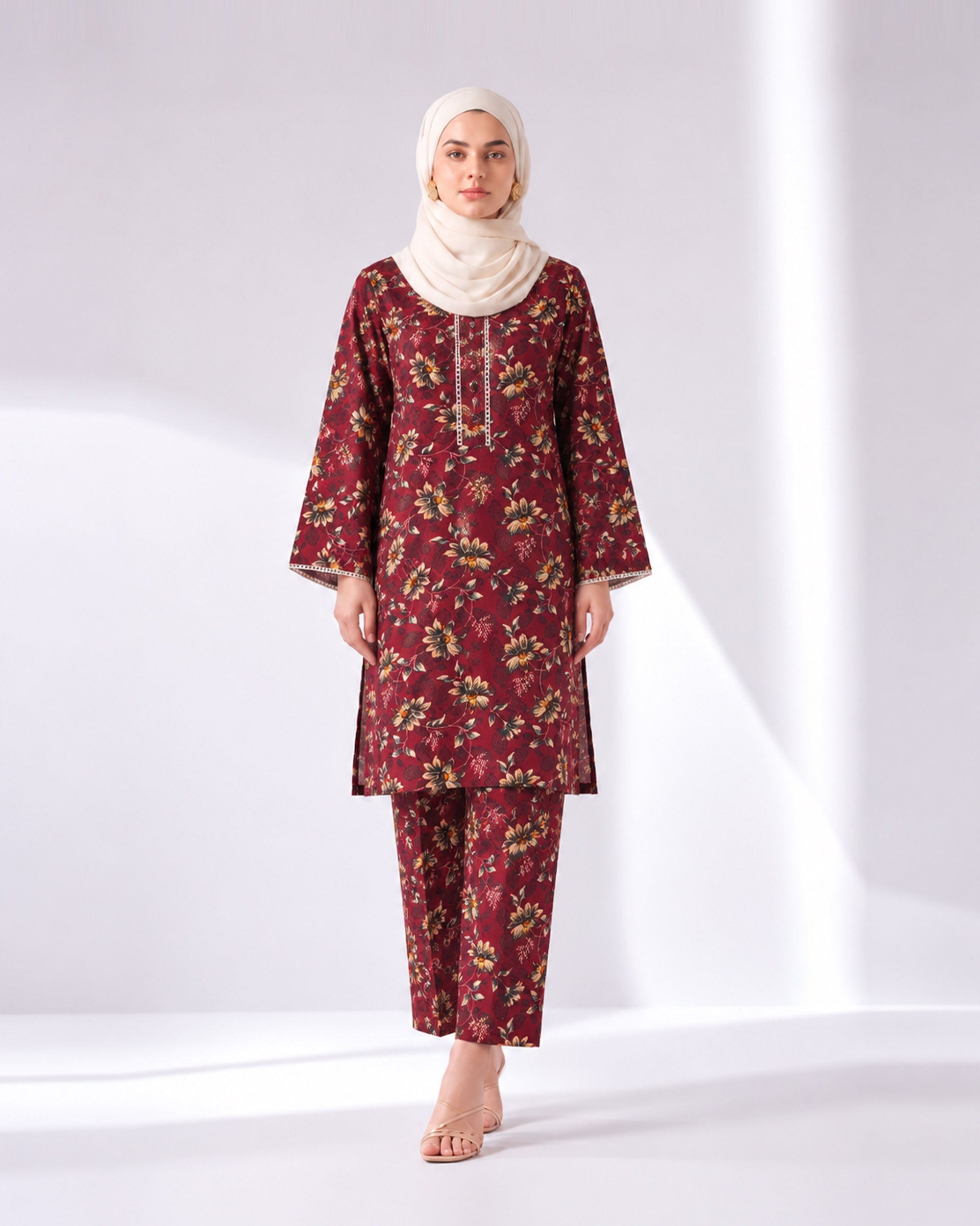 Women's Printed 2 Pc Suit, Women Shalwar Suits, Chase Value, Chase Value