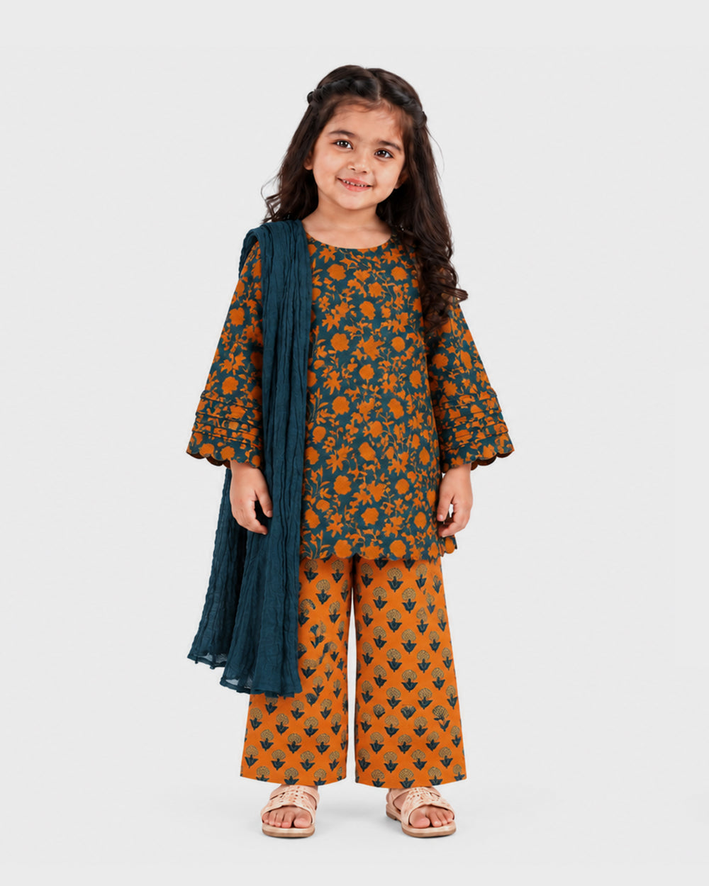 Eminent Girls Ethnic Essentials Printed 3 Pc, Girls Shalwar Kameez, Eminent, Chase Value