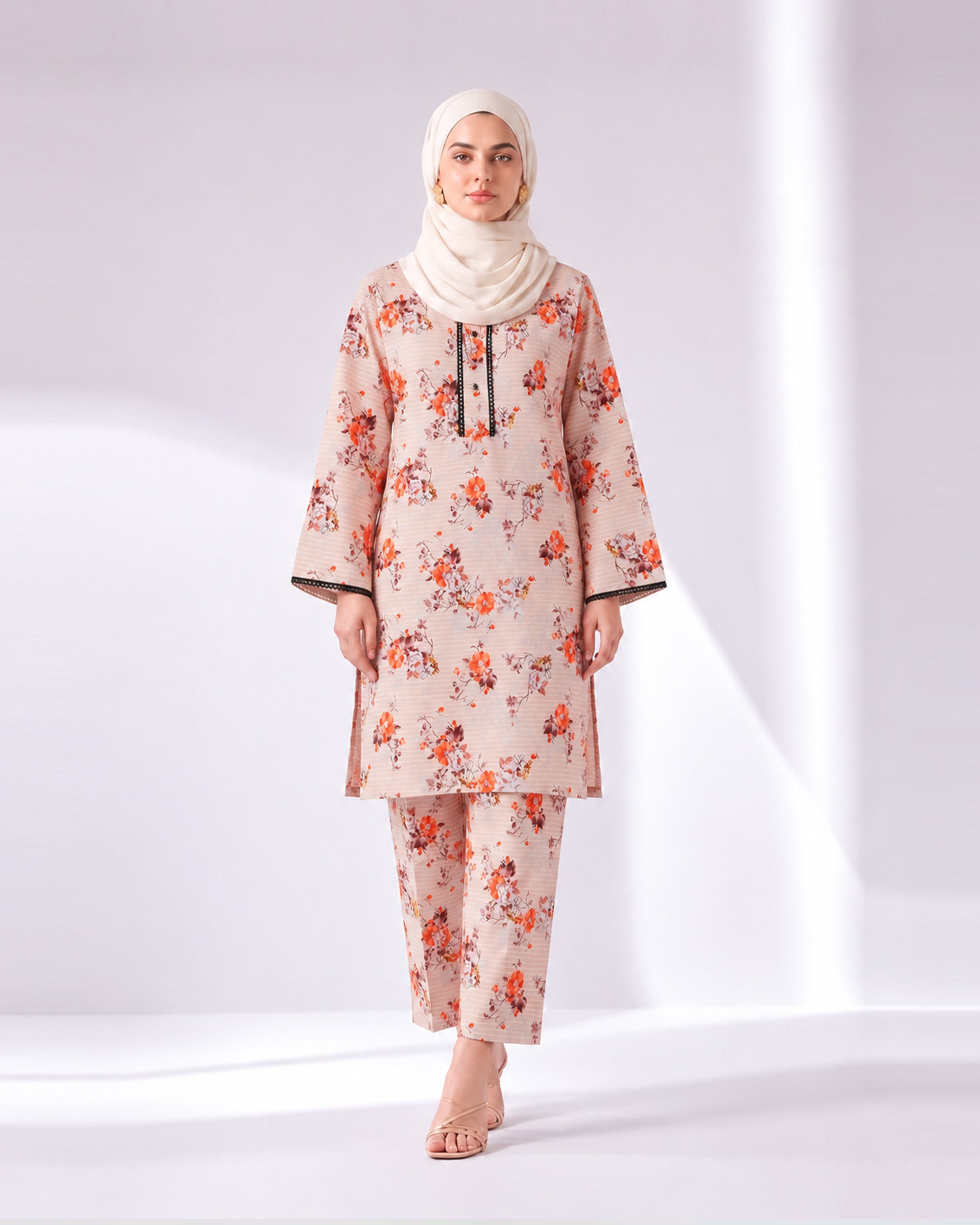 Women's Printed 2 Pc Suit, Women Shalwar Suits, Chase Value, Chase Value