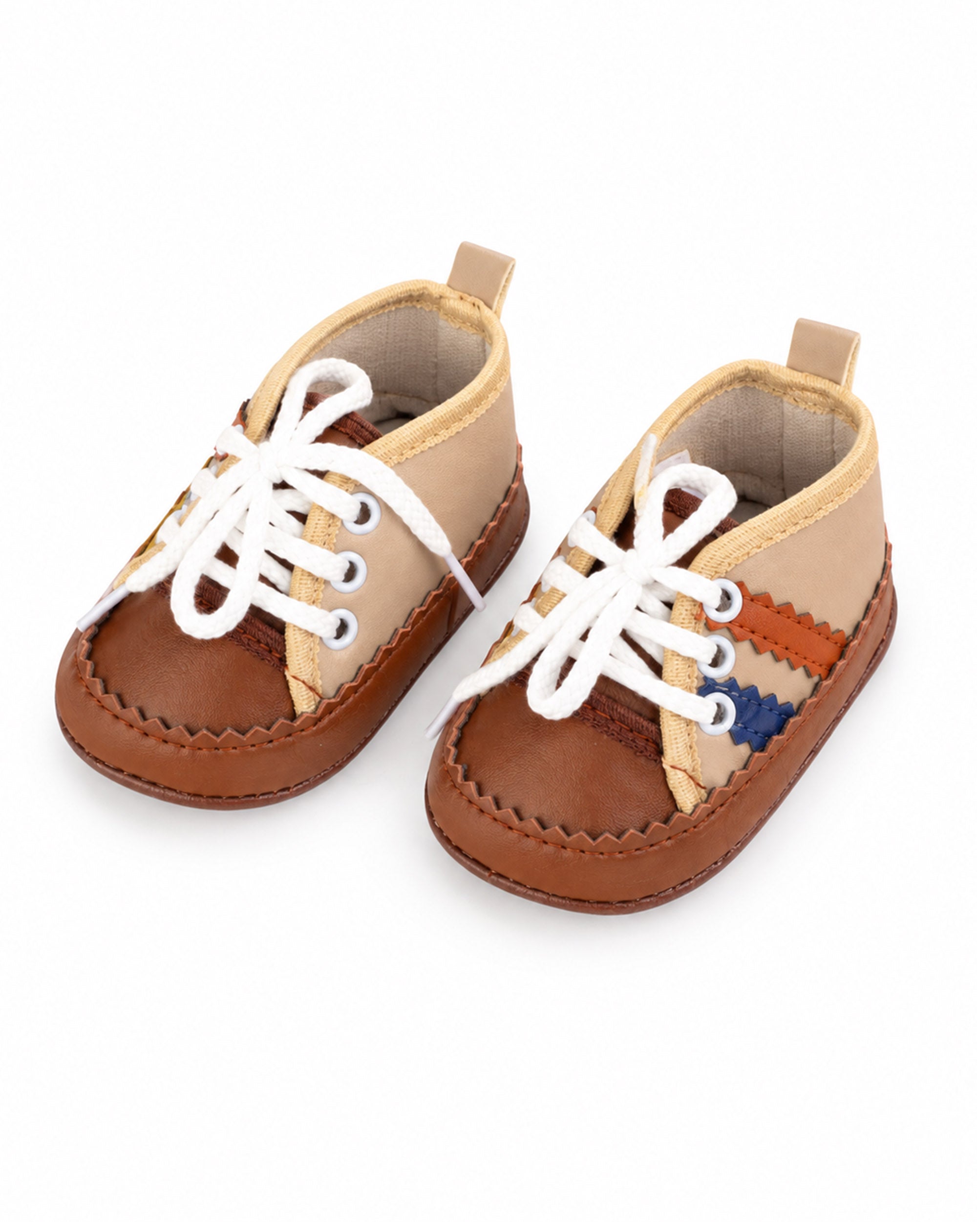 Newborn Boys Zigzag Lace Shoes