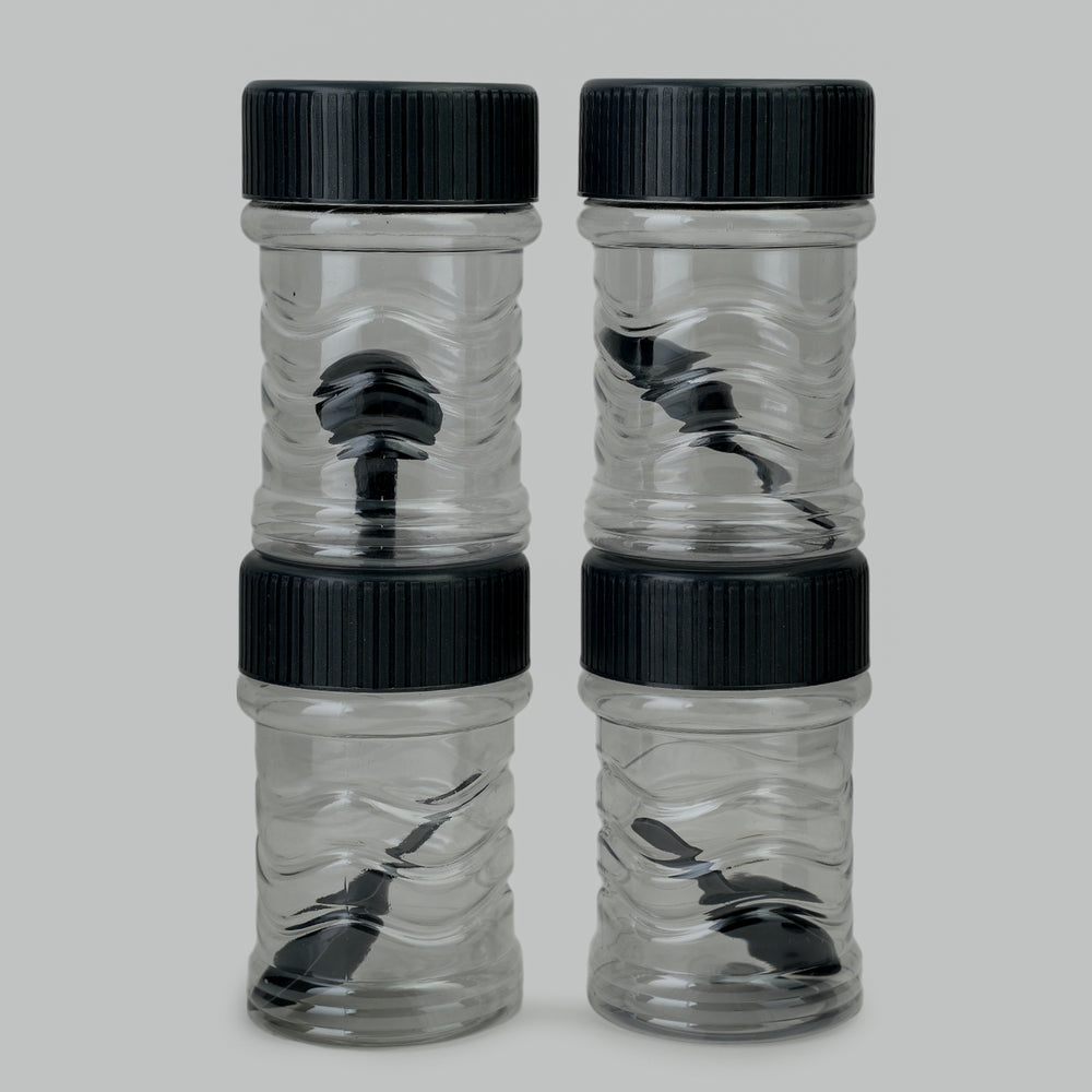 Safari Fresh Kitchen Jar Set 4Pc 300ml - Black, Water Bottle, Safari, Chase Value