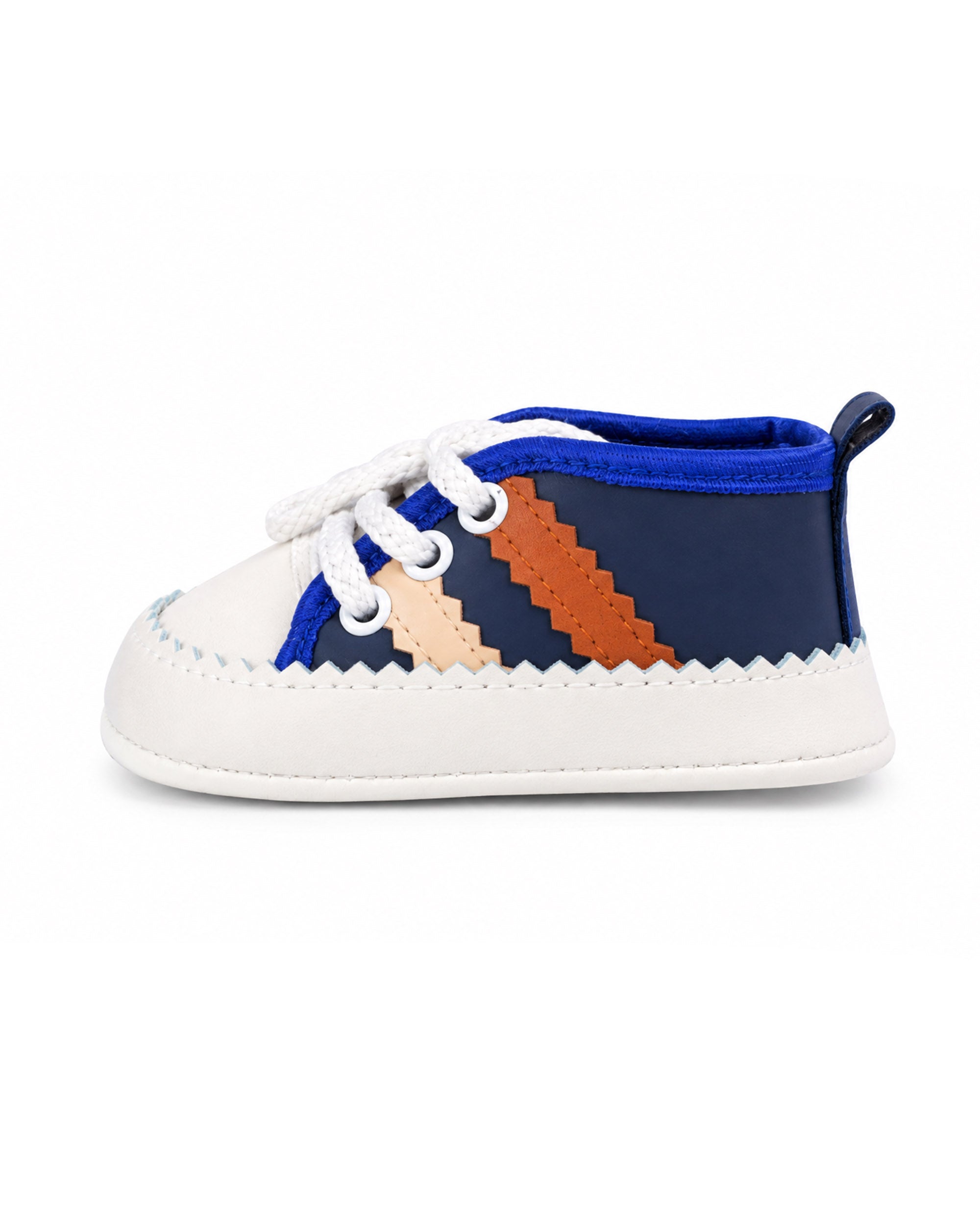 Newborn Boys Zigzag Lace Shoes