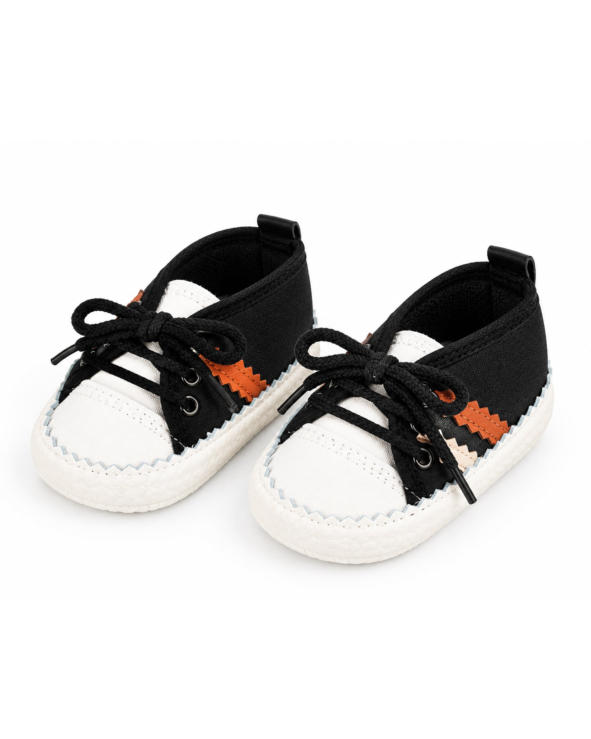 Newborn Boys Zigzag Lace Shoes
