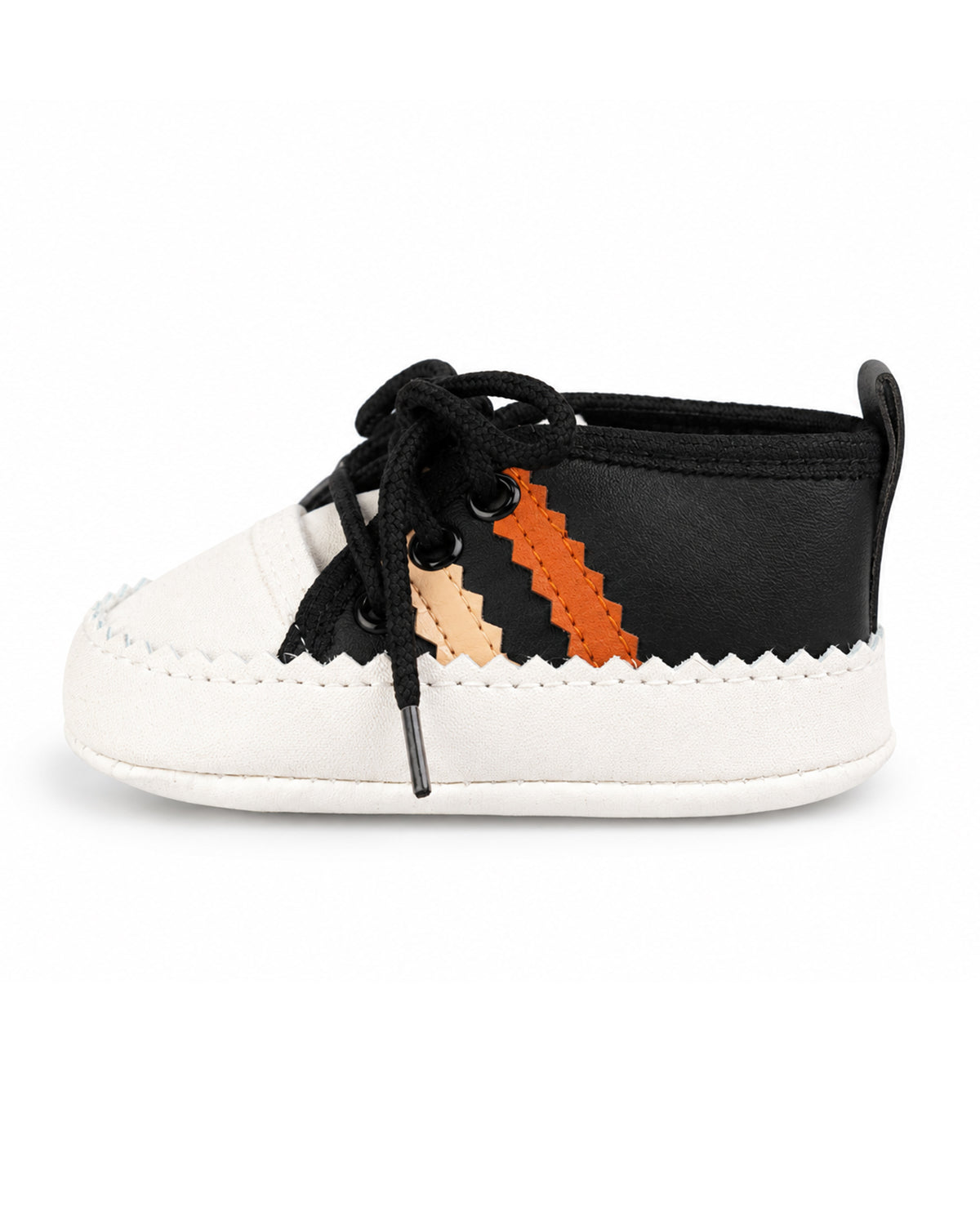 Newborn Boys Zigzag Lace Shoes