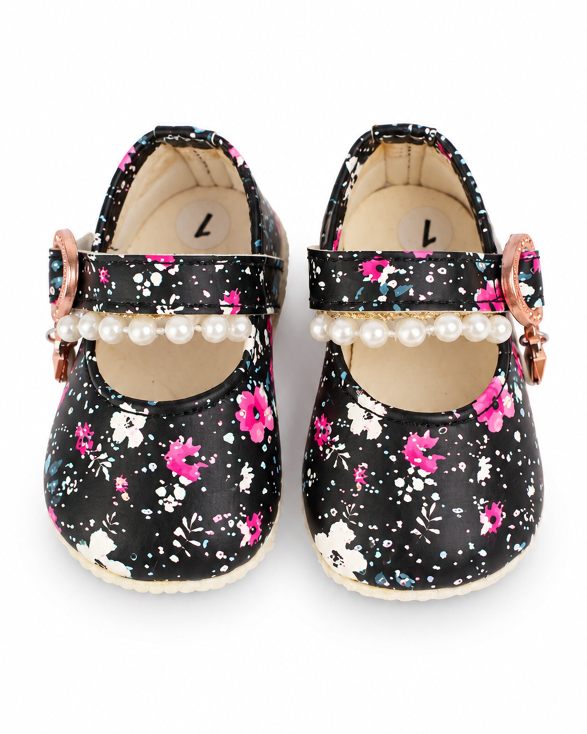 Newborn Girls Pearls Shoes