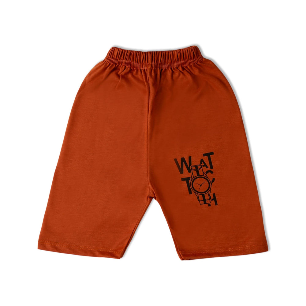 Valuable Boys Half Sleeves Suit - Rust, Boys Sets & Suits, Chase Value, Chase Value