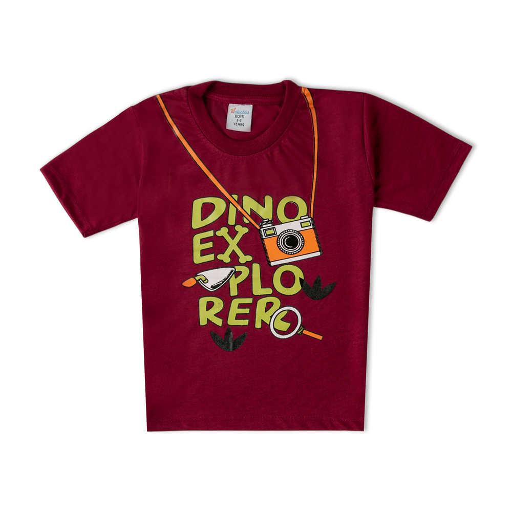 Valuable Boys Half Sleeves Suit - Maroon, Boys Sets & Suits, Chase Value, Chase Value