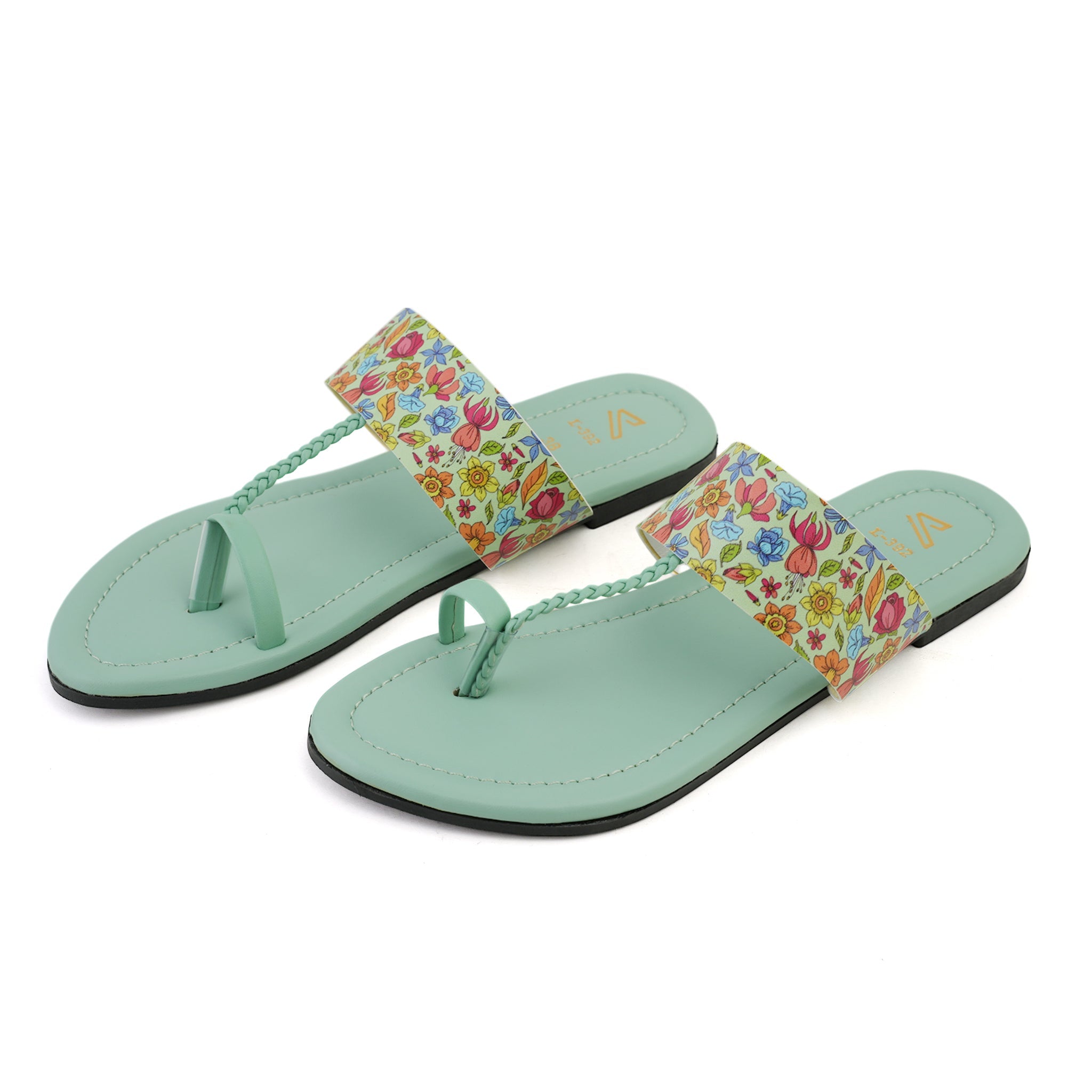 Women's Kolhapuri - Green, Women Sandals, Chase Value, Chase Value