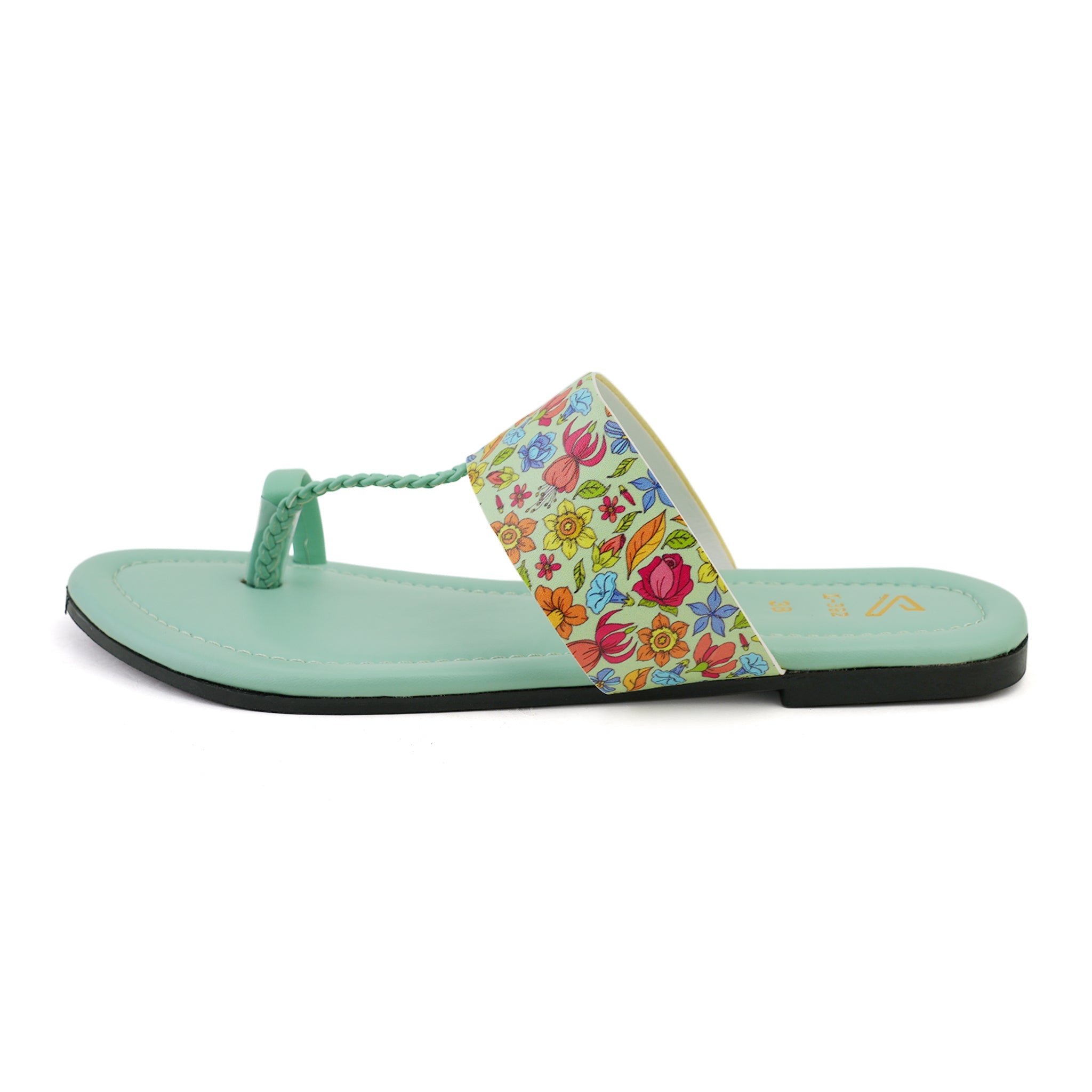 Women's Kolhapuri - Green, Women Sandals, Chase Value, Chase Value