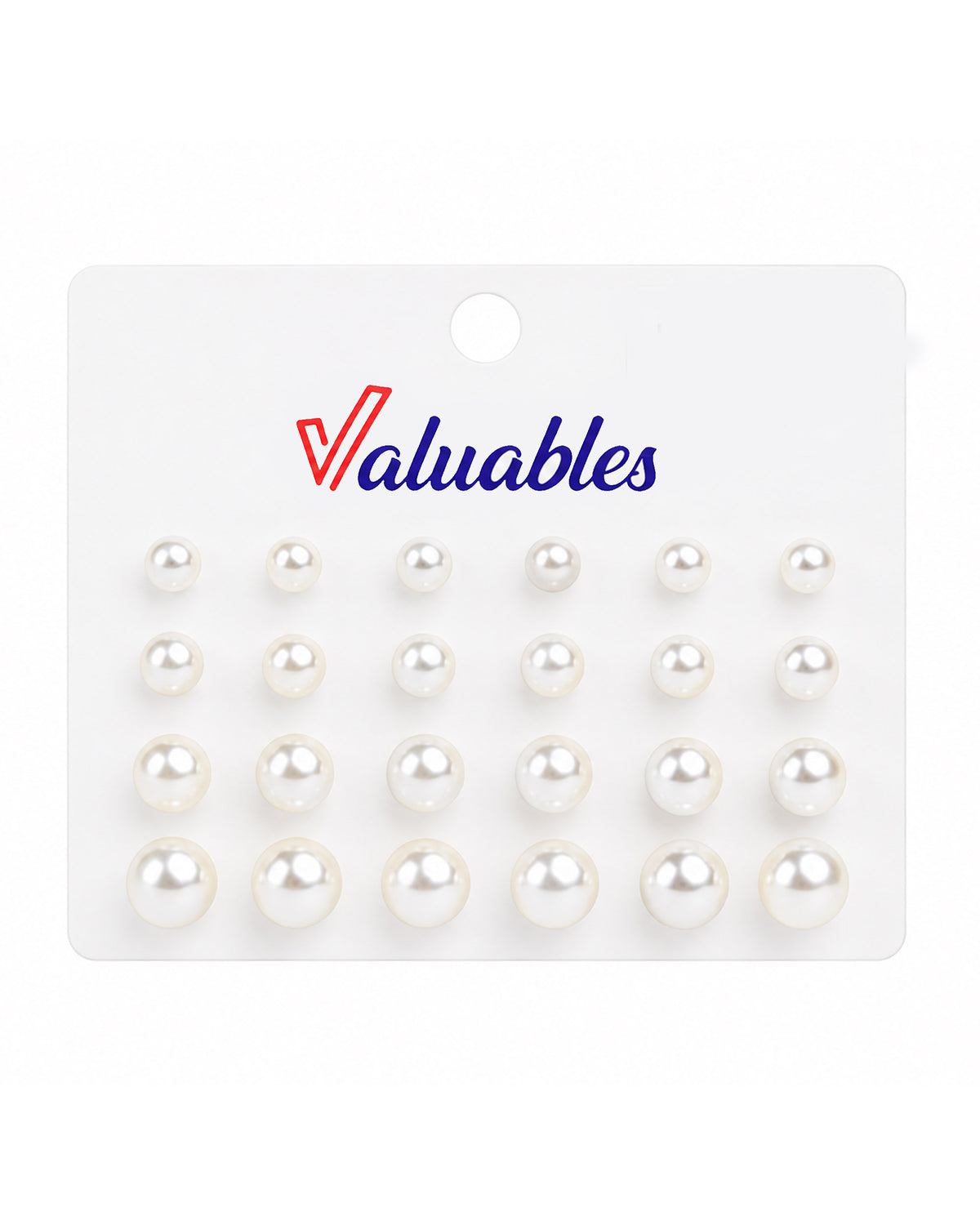 Women's Pearl Earrings - 12 Pc