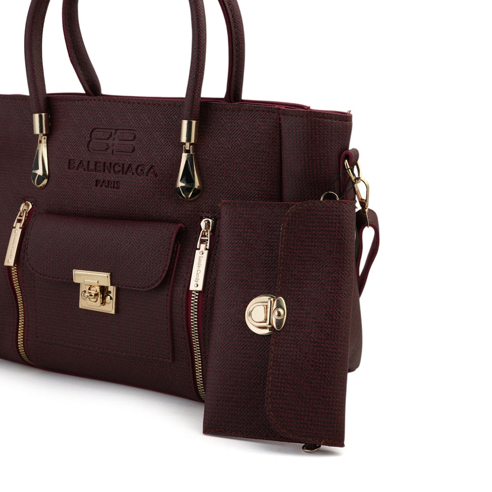 Women's 2Pcs Shoulder Bag - Maroon, Women Bags, Chase Value, Chase Value
