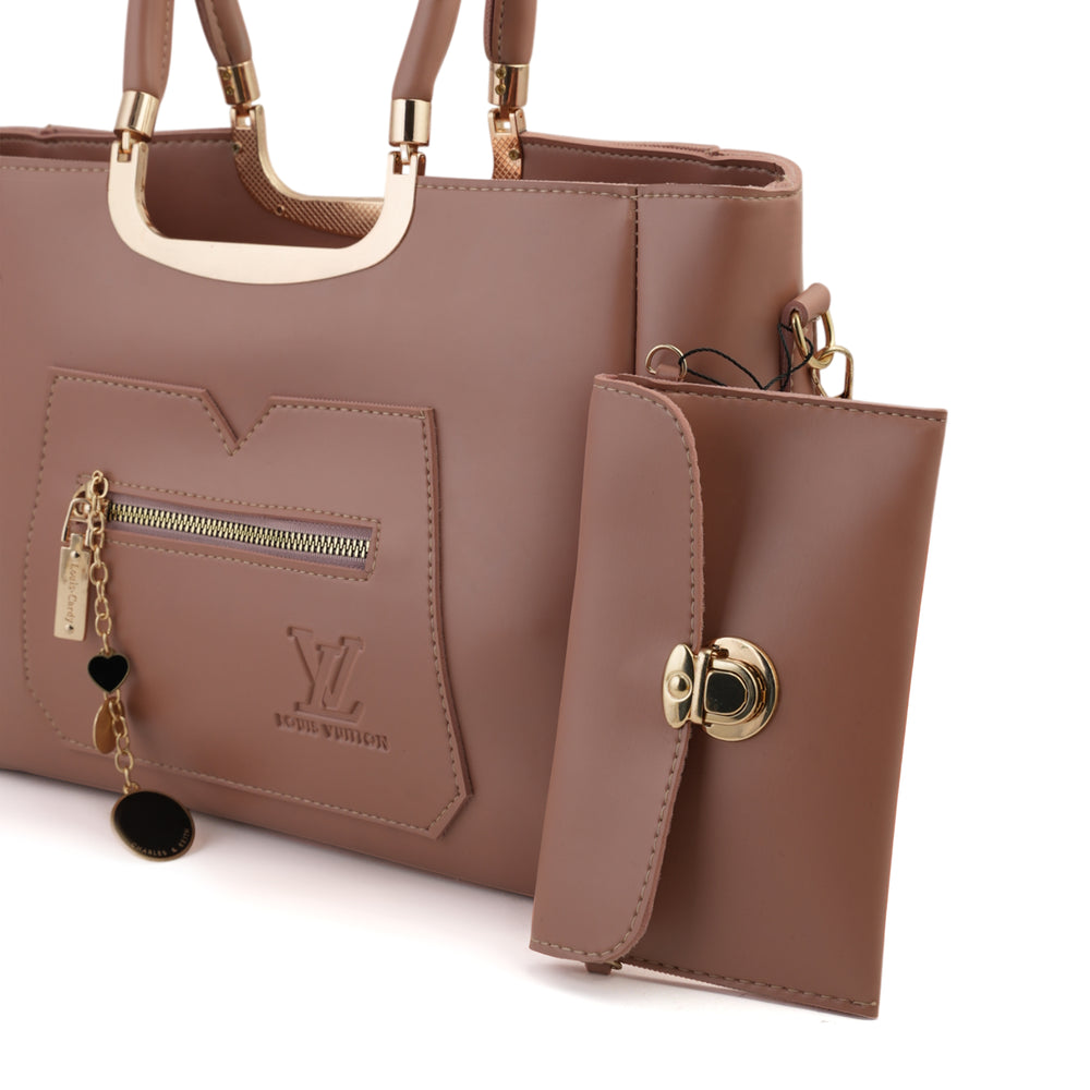 Women's 2Pcs Shoulder Bag - Peach, Women Bags, Chase Value, Chase Value